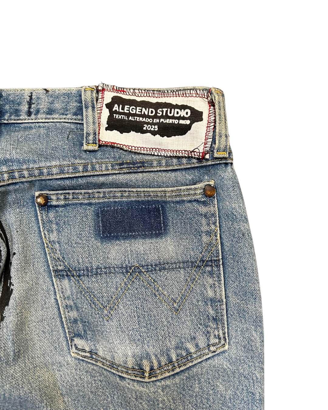 "Sere el Malo que me Pintas" Graffiti Can Pocket Custom Jean 1de1