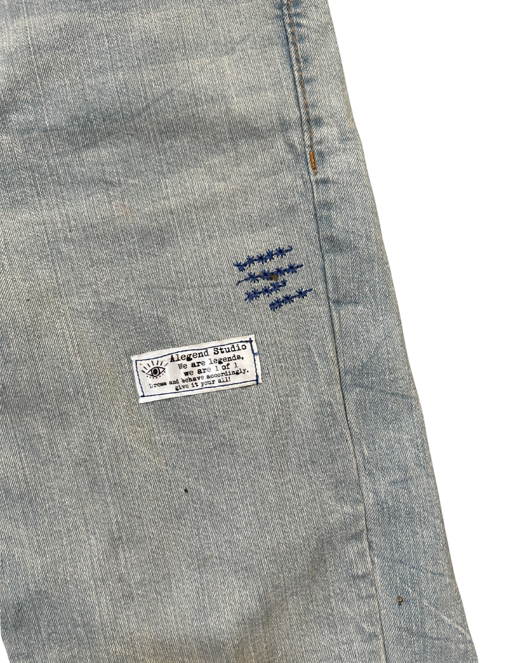 Alegend Patchwork Baggy Jeans