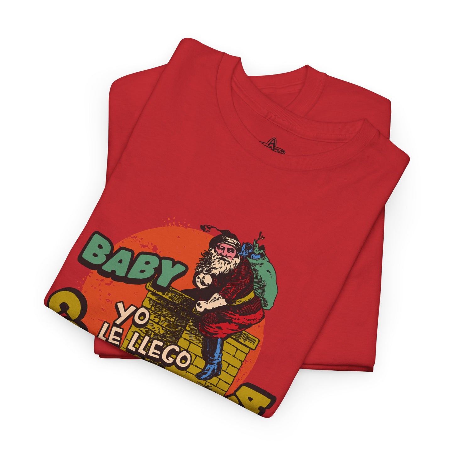 "Baby Yo Le Llego Como Santa" Retro Holiday Graphic