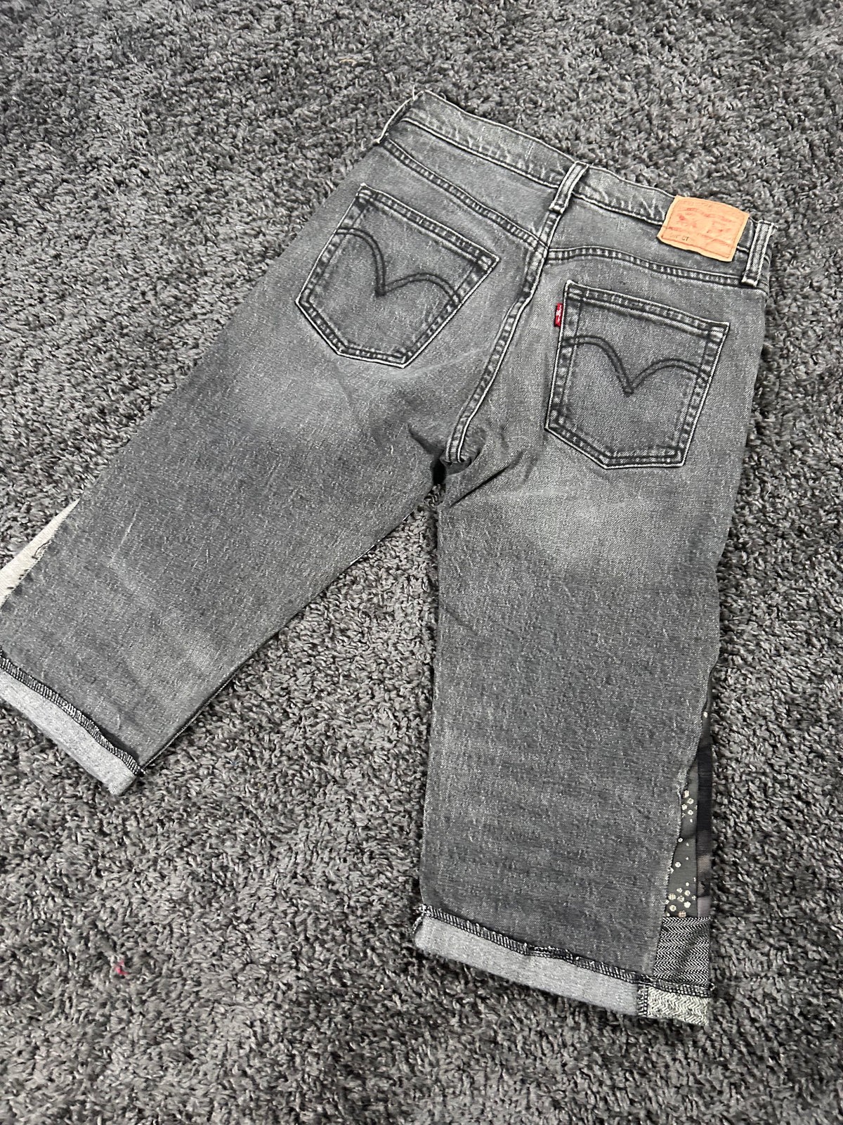 Vejigante Upcycled Gaucho Jorts – Washed Black