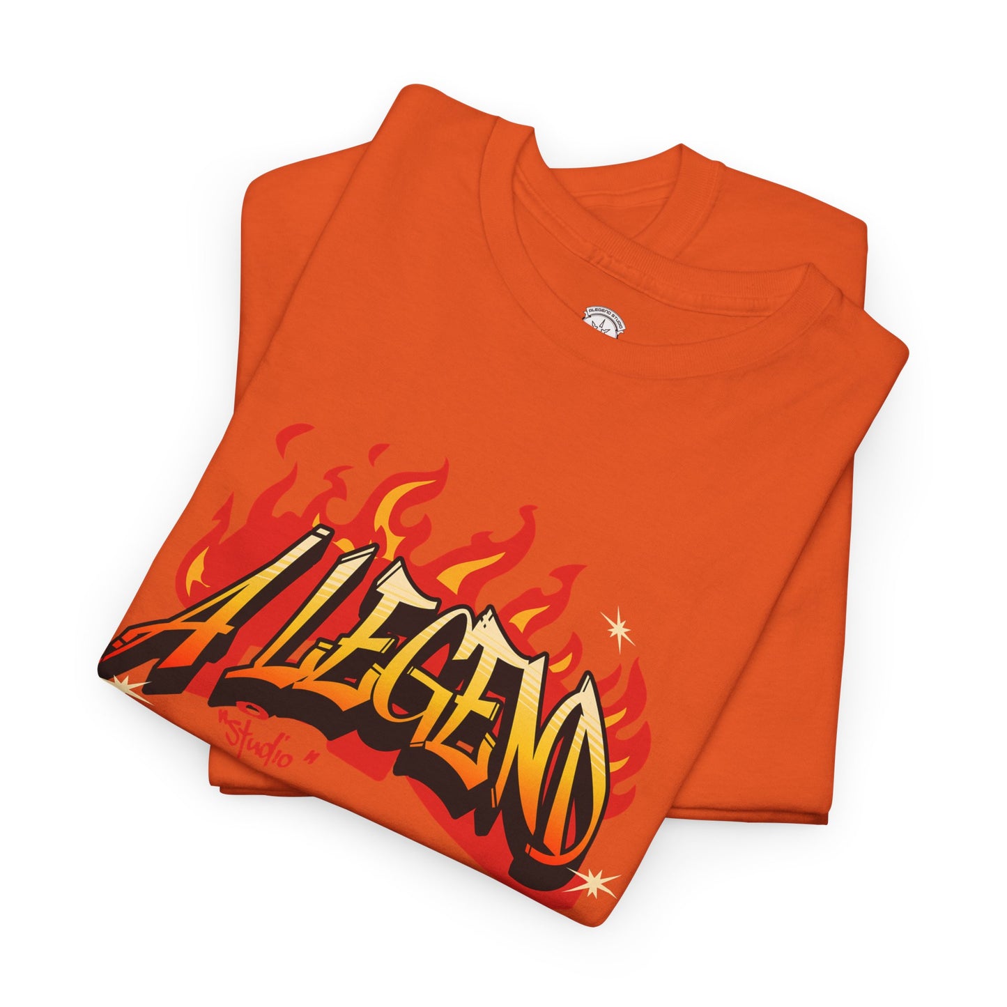 Flaming "Alegend" Tag