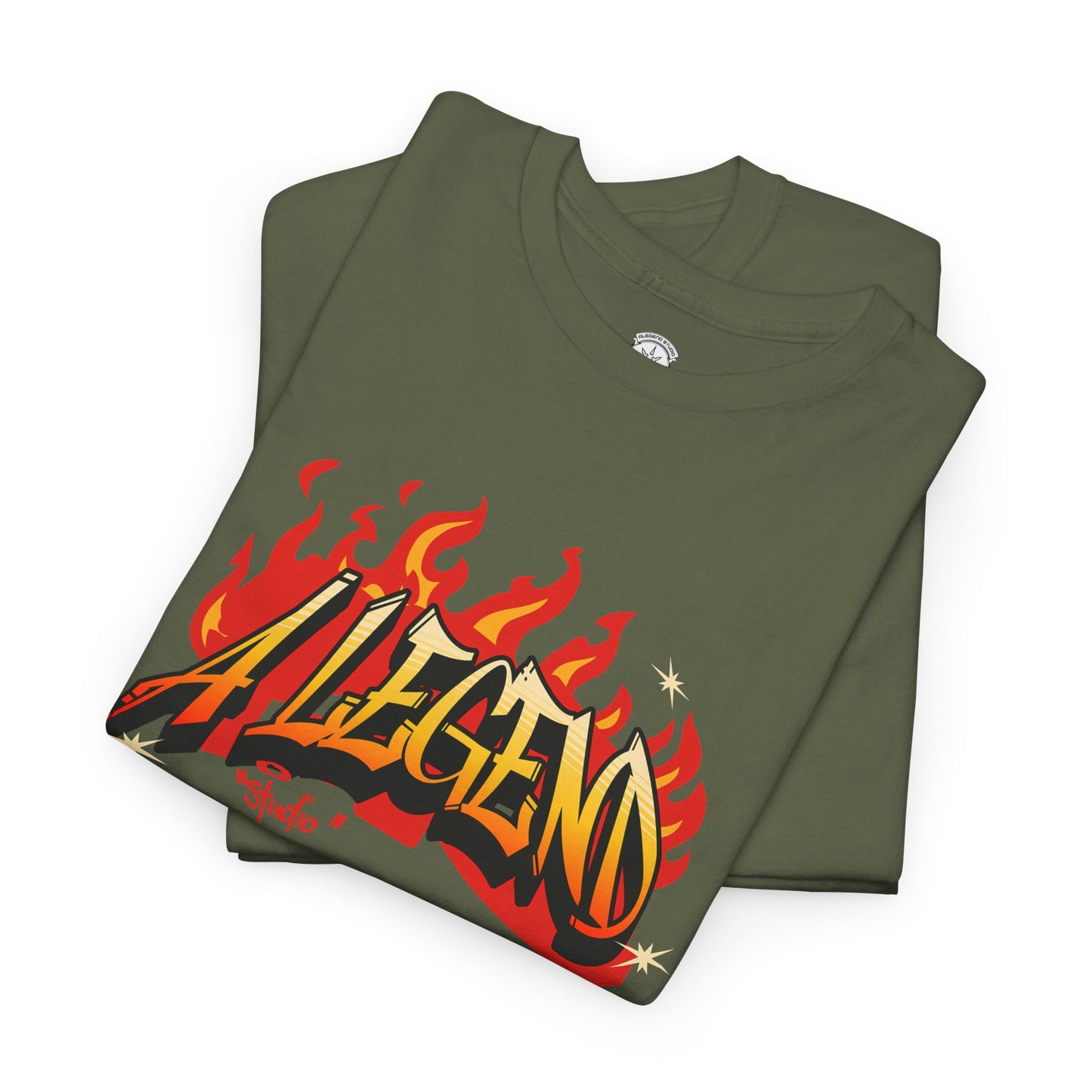 Flaming "Alegend" Tag