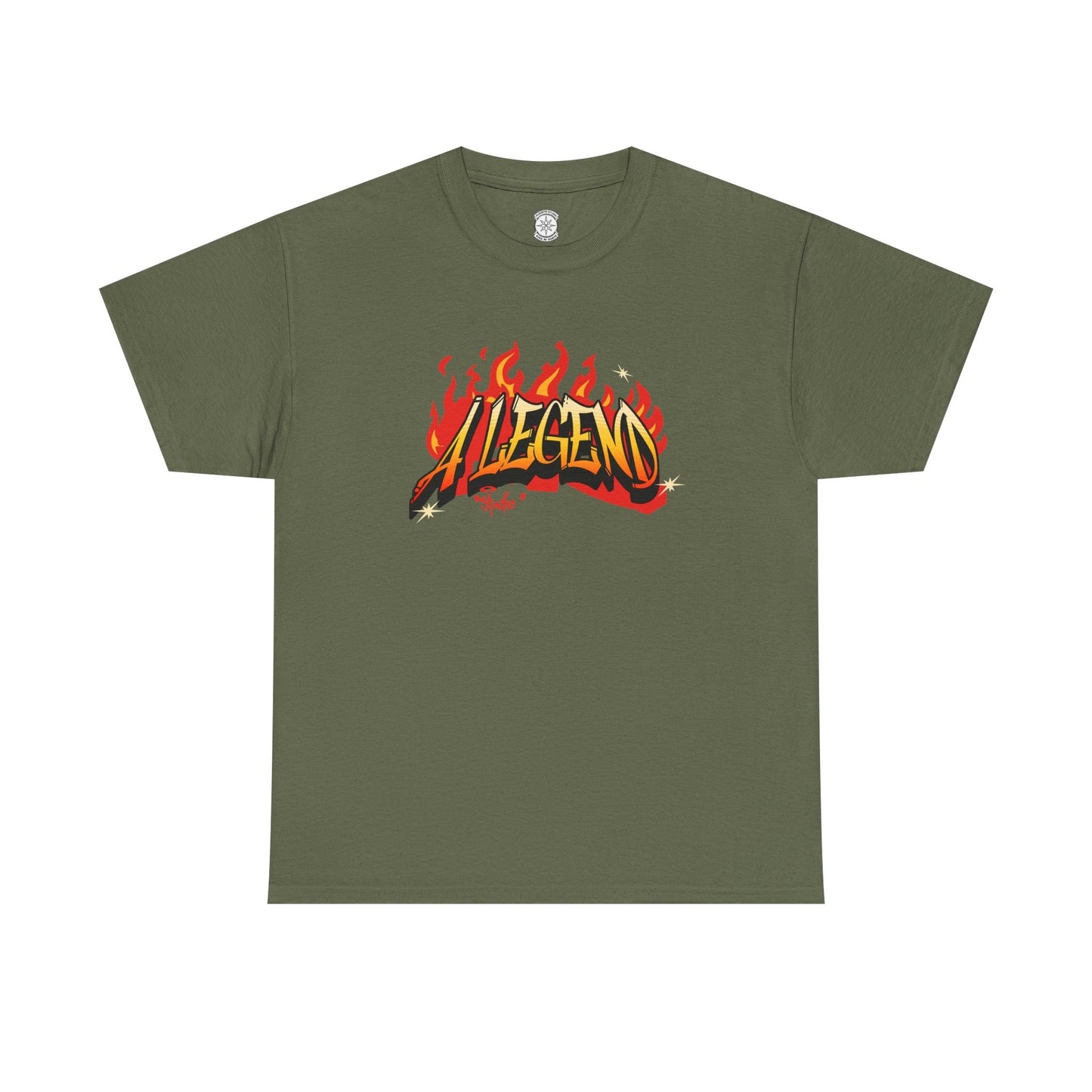 Flaming "Alegend" Tag