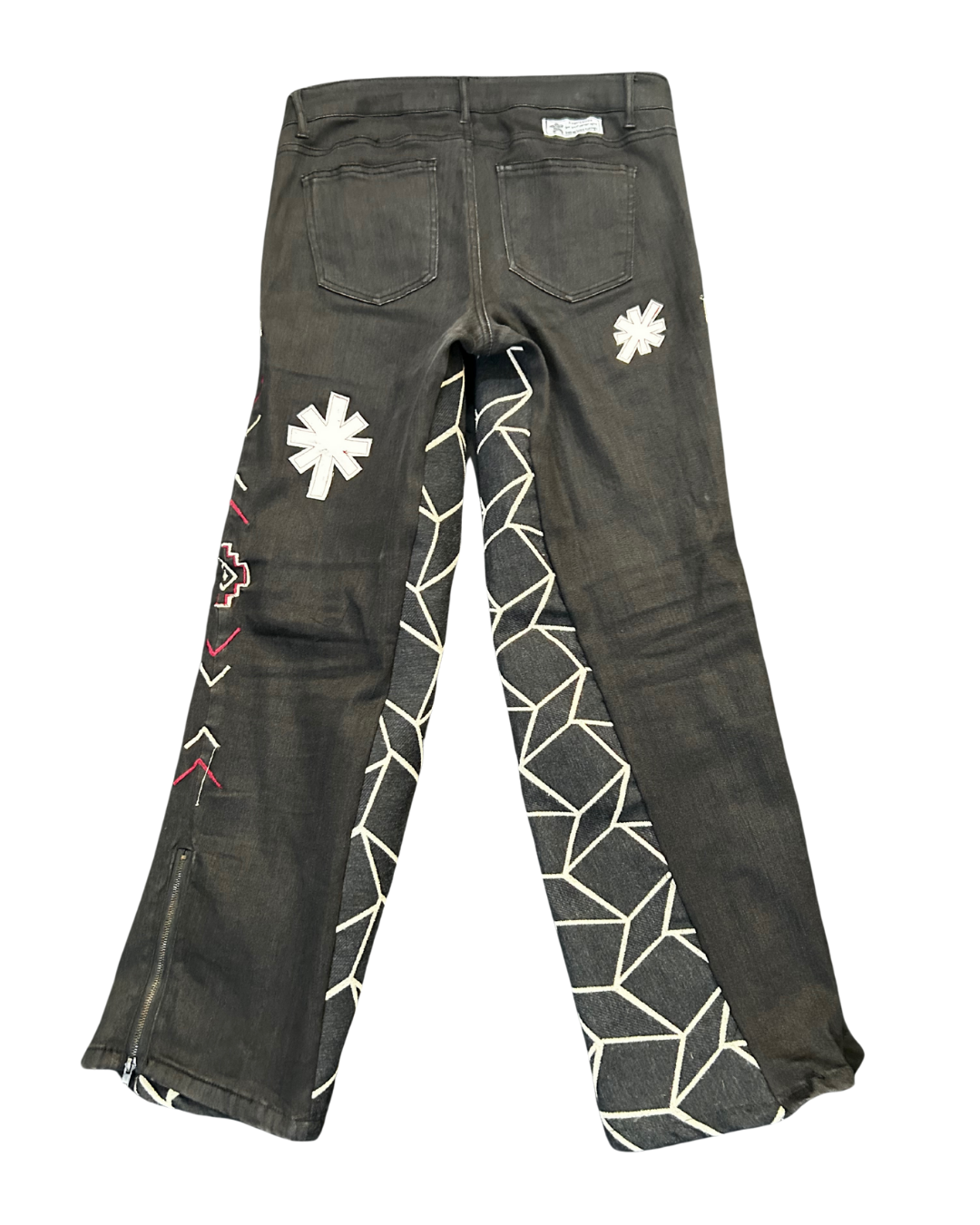 Embroidery & Compass Patches Baggy Pants 1de1