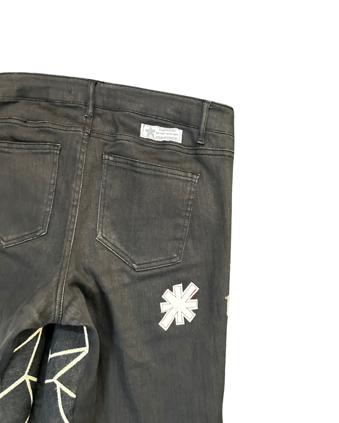 Embroidery & Compass Patches Baggy Pants 1de1
