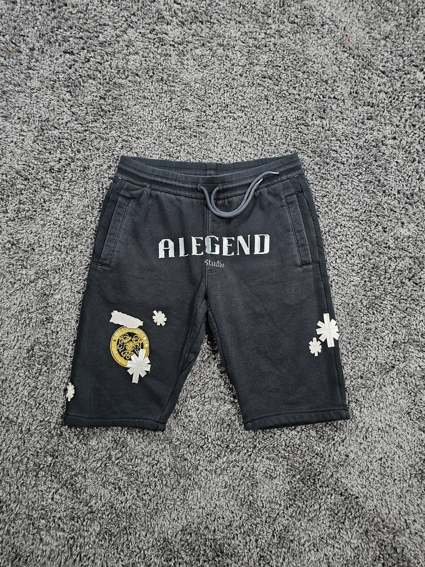 Q226 The Art of Disaster Upcycled Sweat Pant Shorts