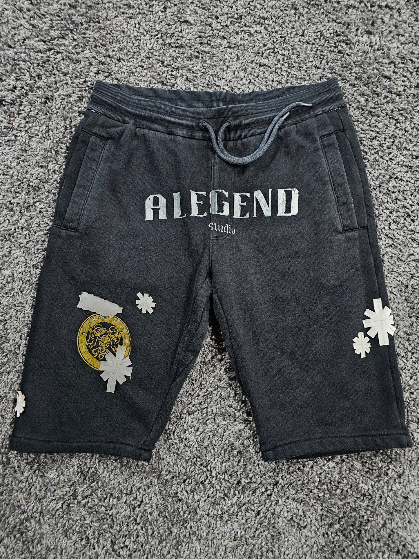 Q226 The Art of Disaster Upcycled Sweat Pant Shorts