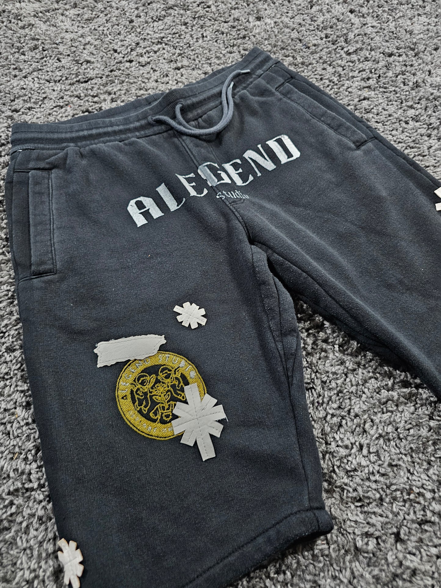 Q226 The Art of Disaster Upcycled Sweat Pant Shorts