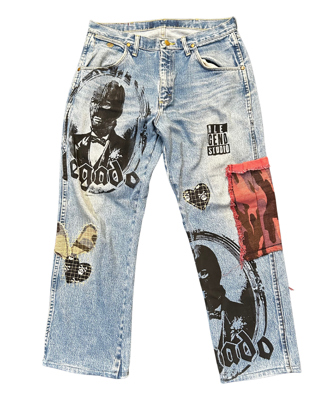 "Sere el Malo que me Pintas" Graffiti Can Pocket Custom Jean 1de1