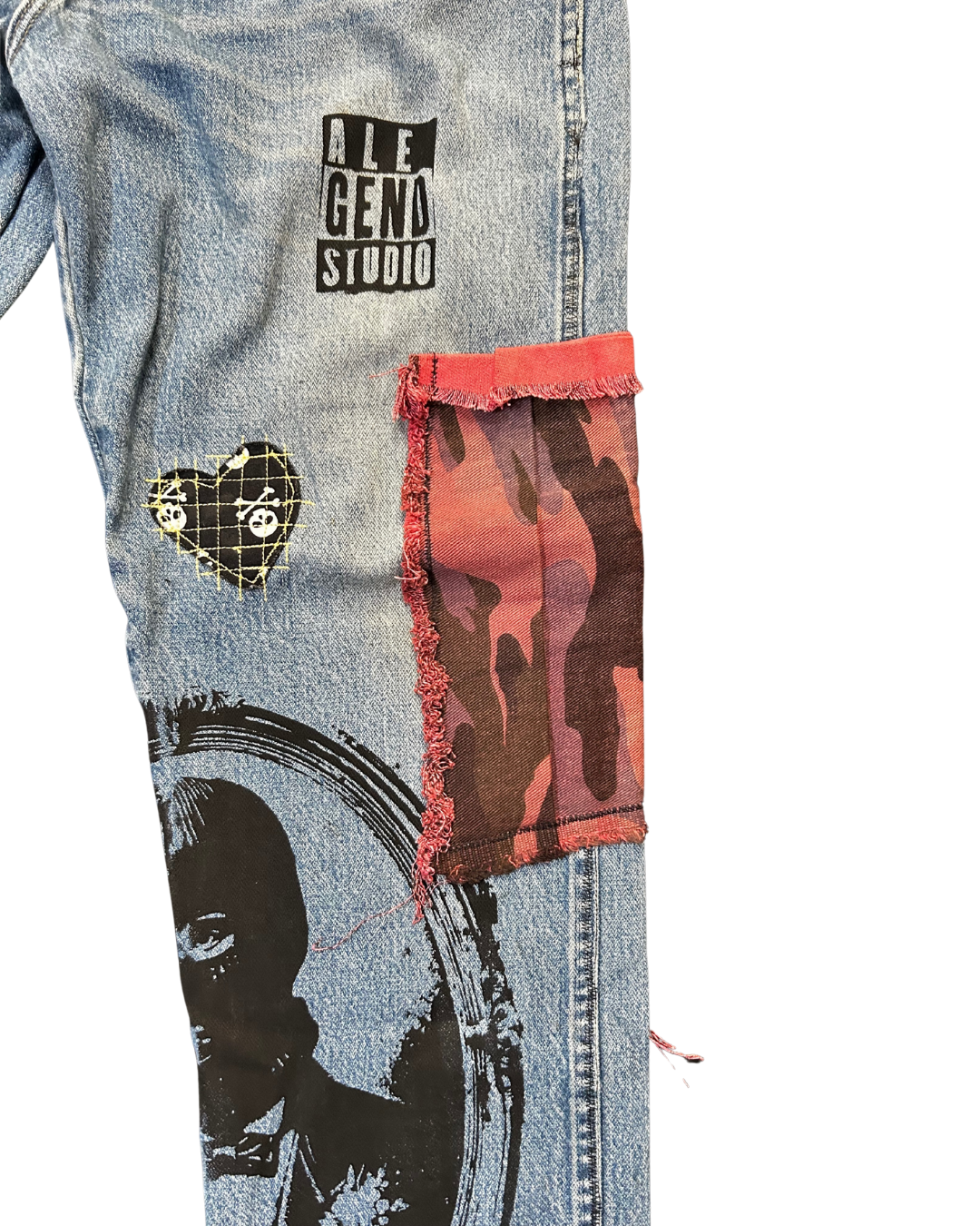 "Sere el Malo que me Pintas" Graffiti Can Pocket Custom Jean 1de1