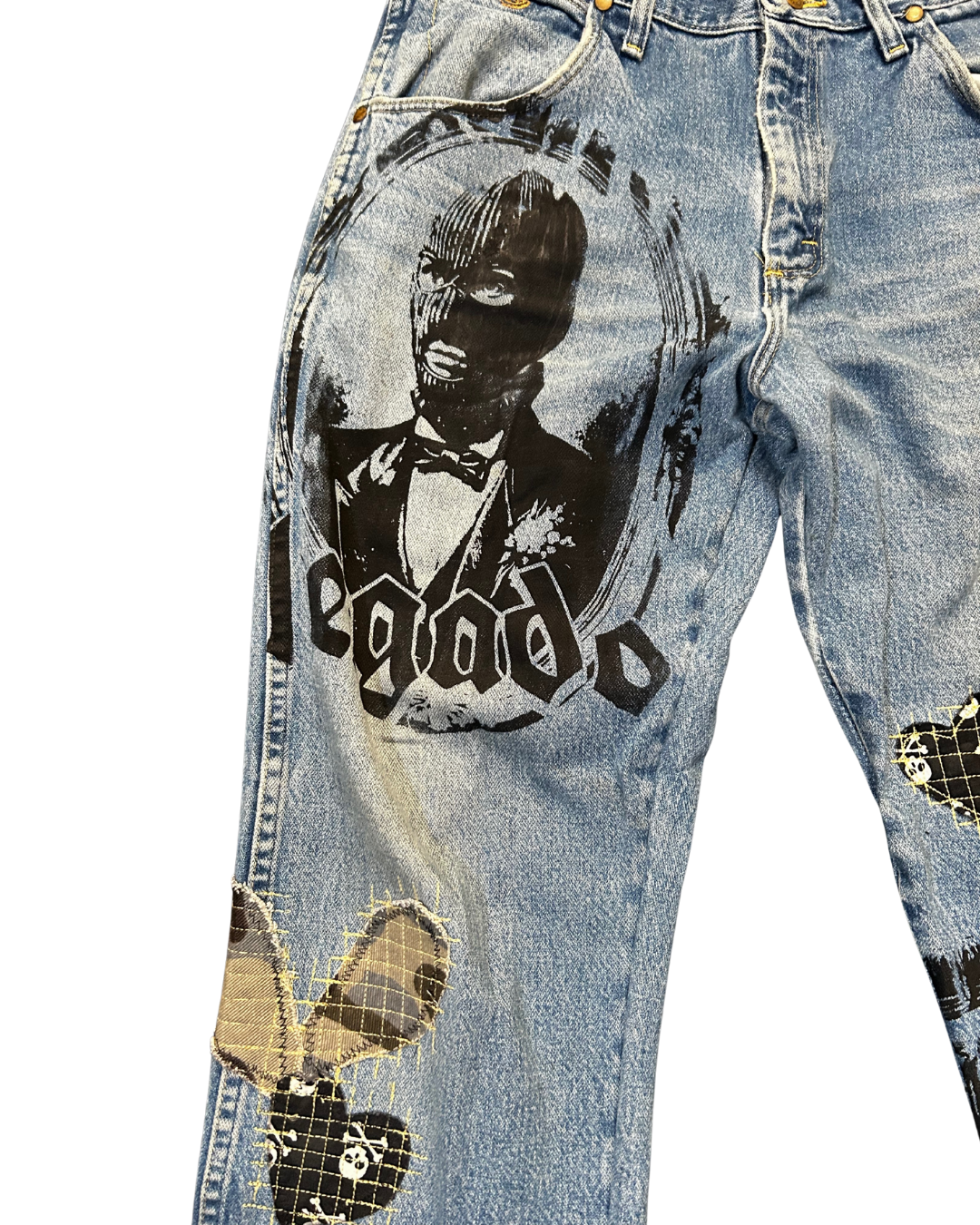 "Sere el Malo que me Pintas" Graffiti Can Pocket Custom Jean 1de1