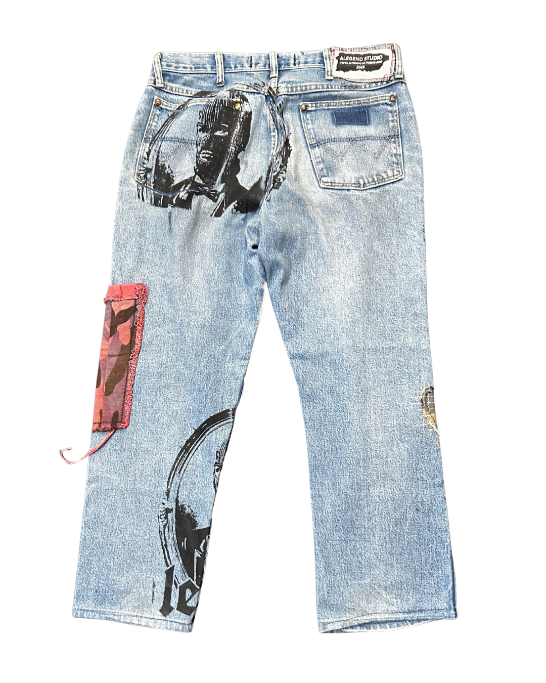 "Sere el Malo que me Pintas" Graffiti Can Pocket Custom Jean 1de1