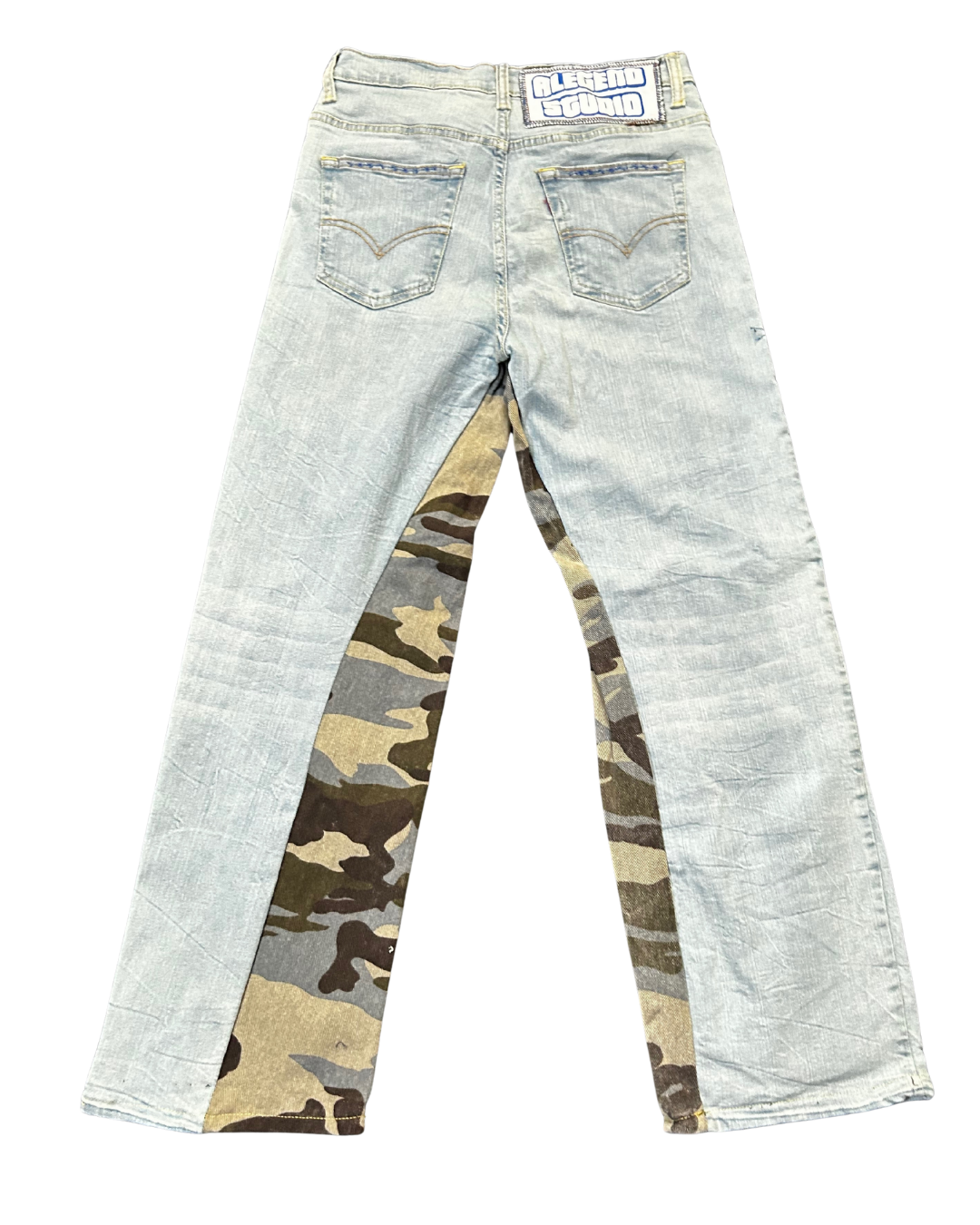 Alegend Patchwork Baggy Jeans