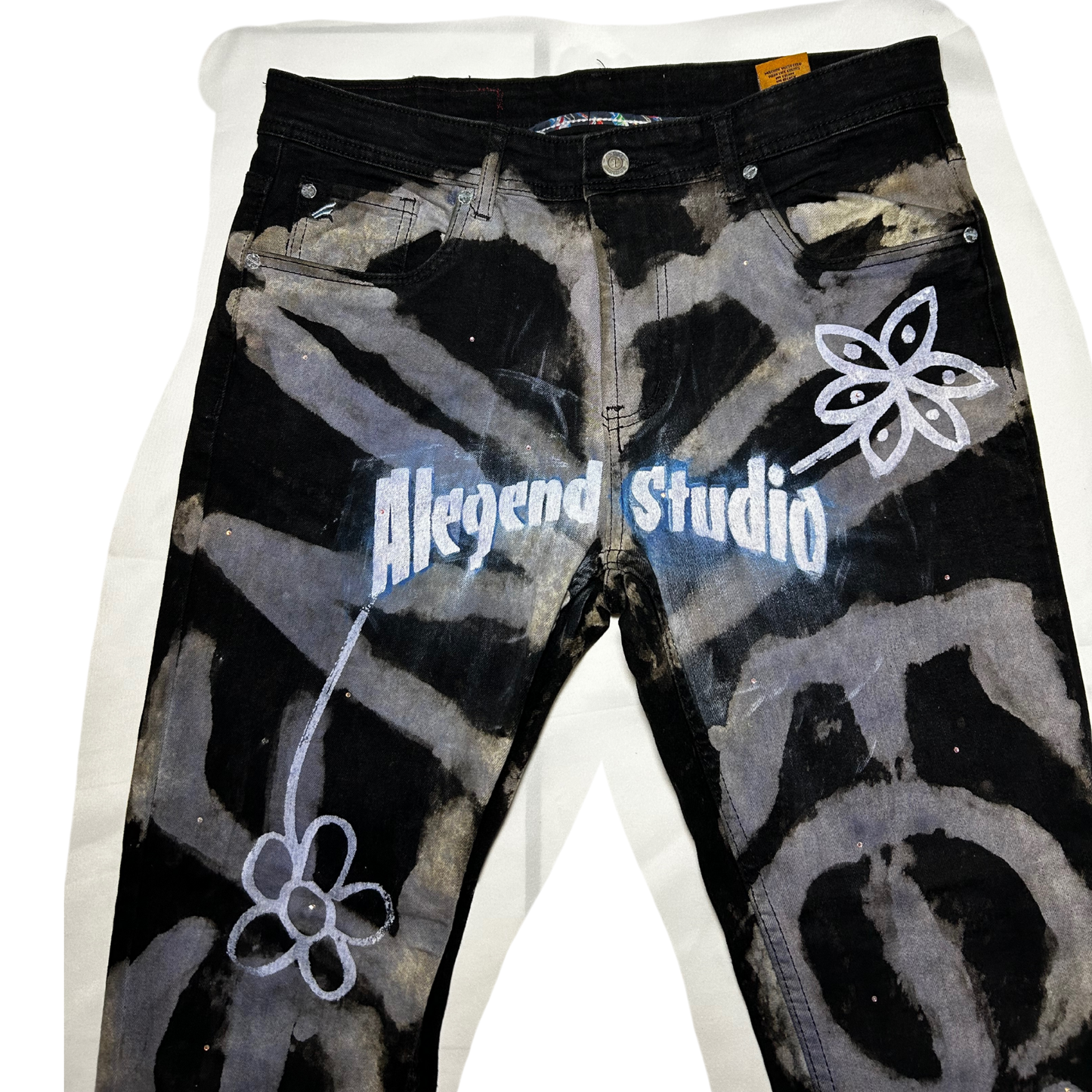Graffitied Denim Custom