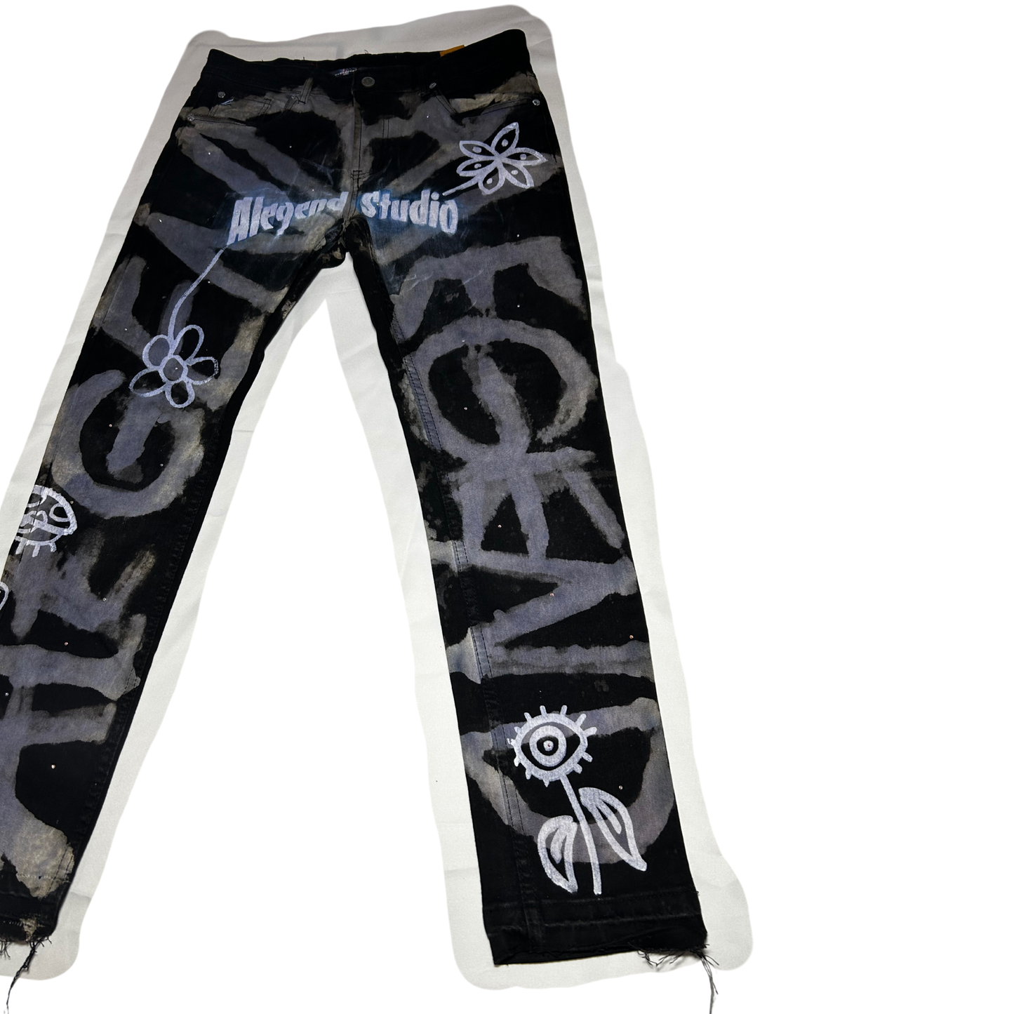 Graffitied Denim Custom