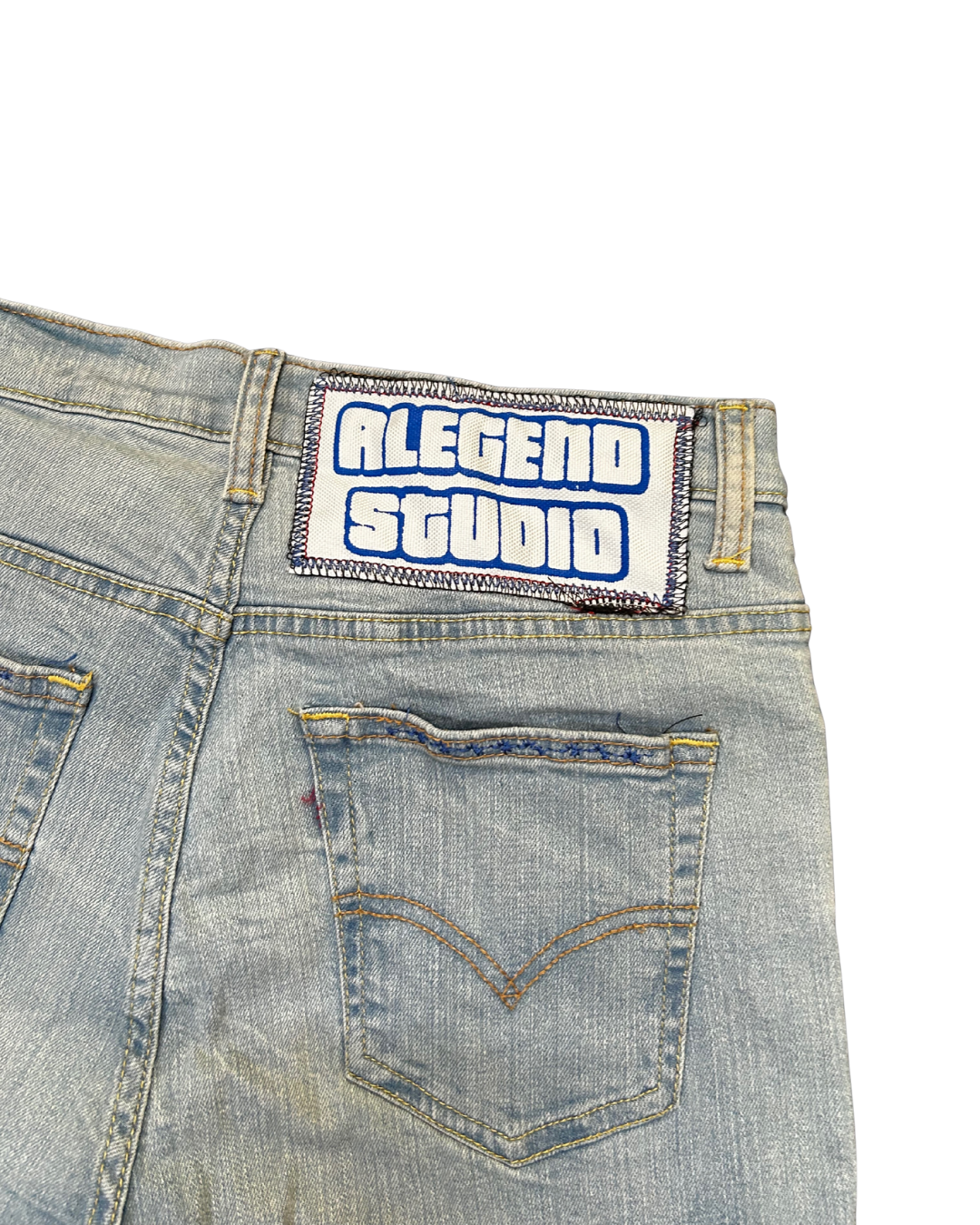 Alegend Patchwork Baggy Jeans