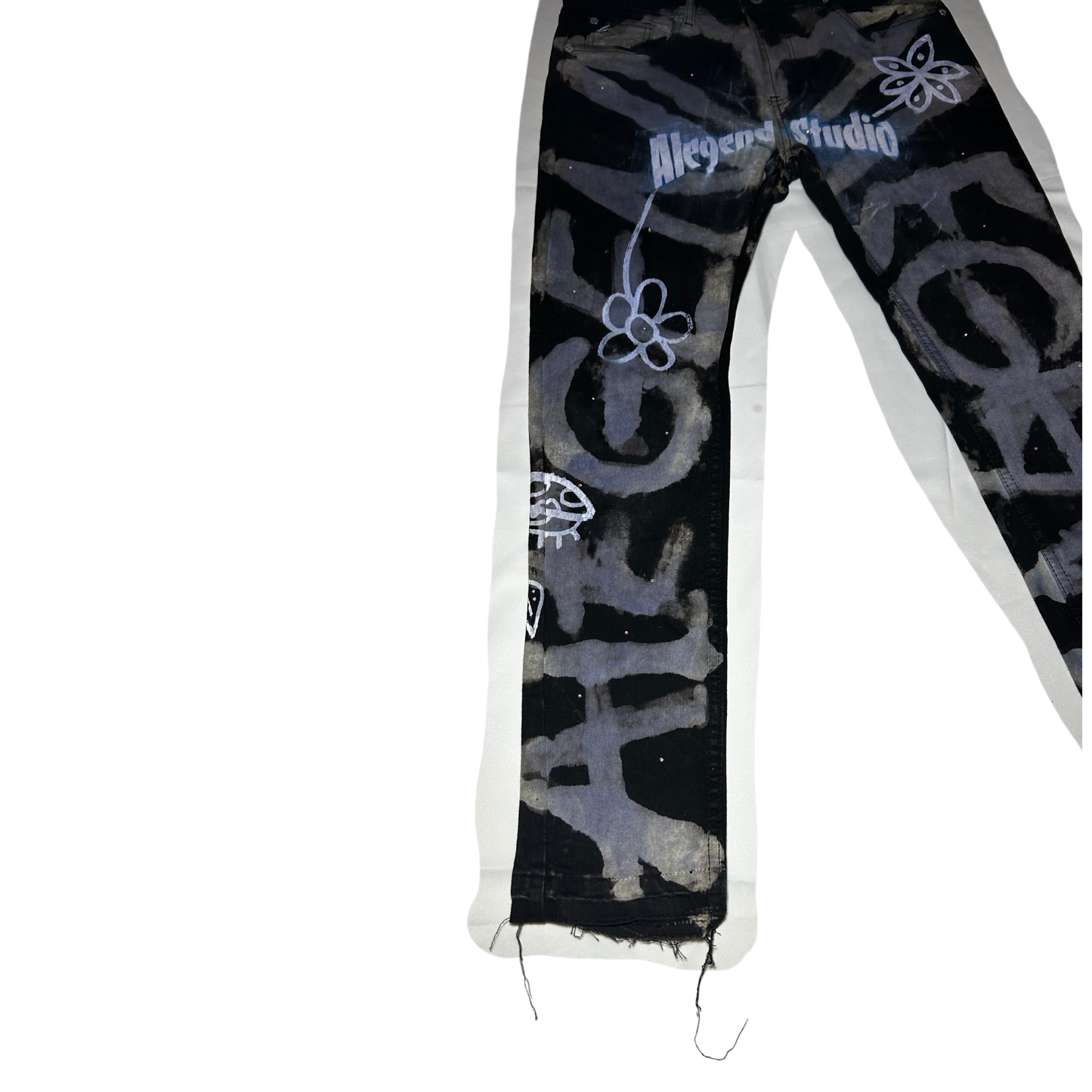 Graffitied Denim Custom