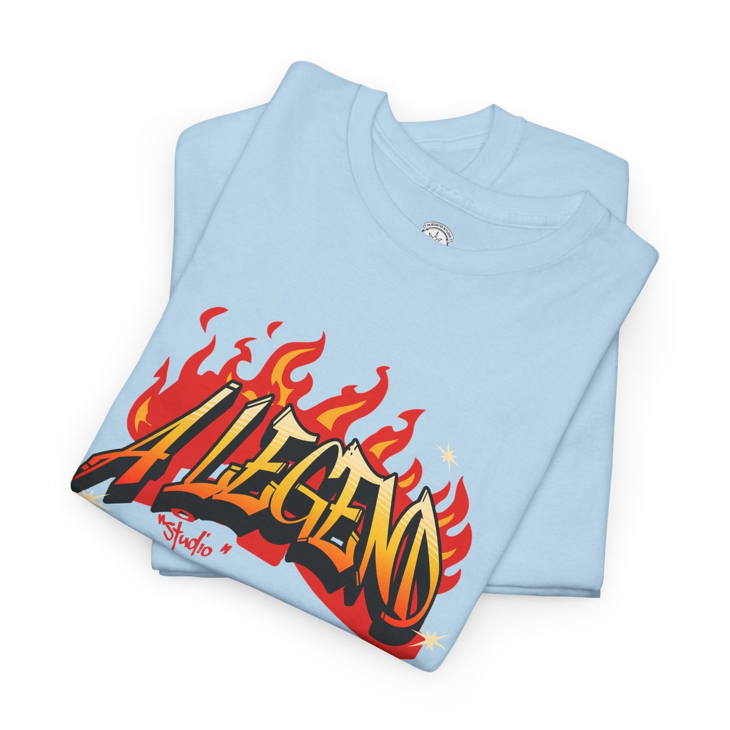 Flaming "Alegend" Tag