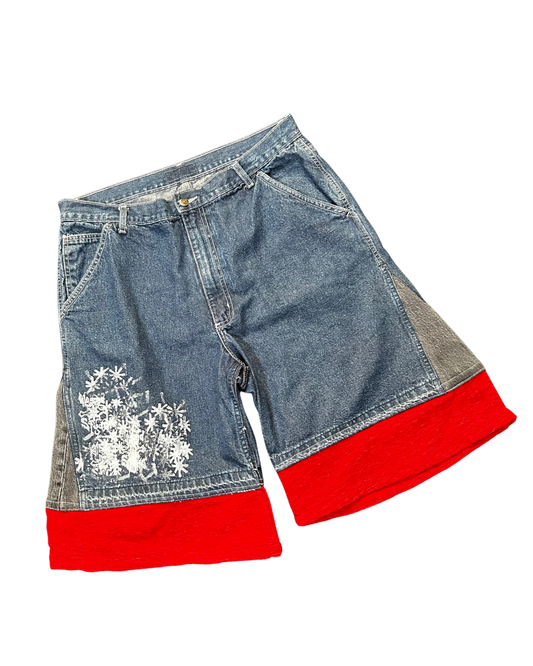 3Qtr Shorts Red Baggy Jorts
