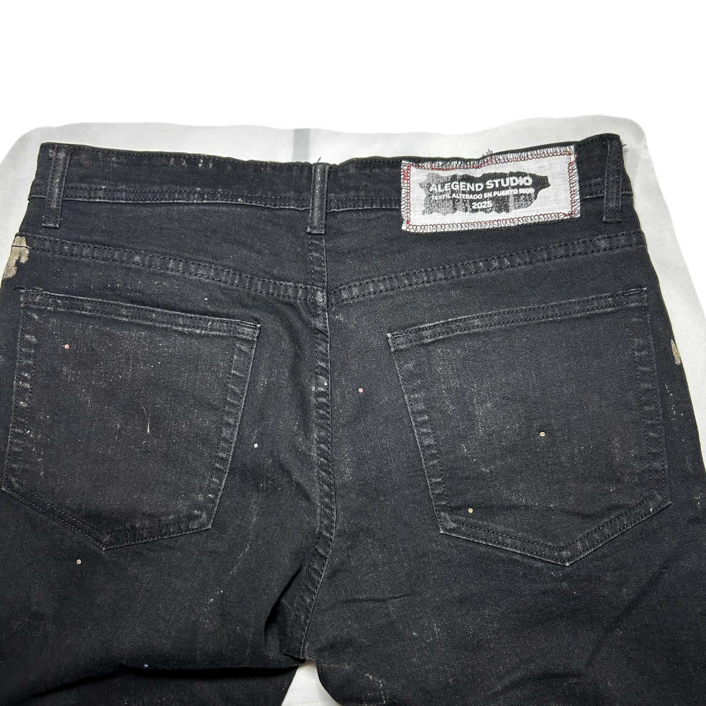 Graffitied Denim Custom