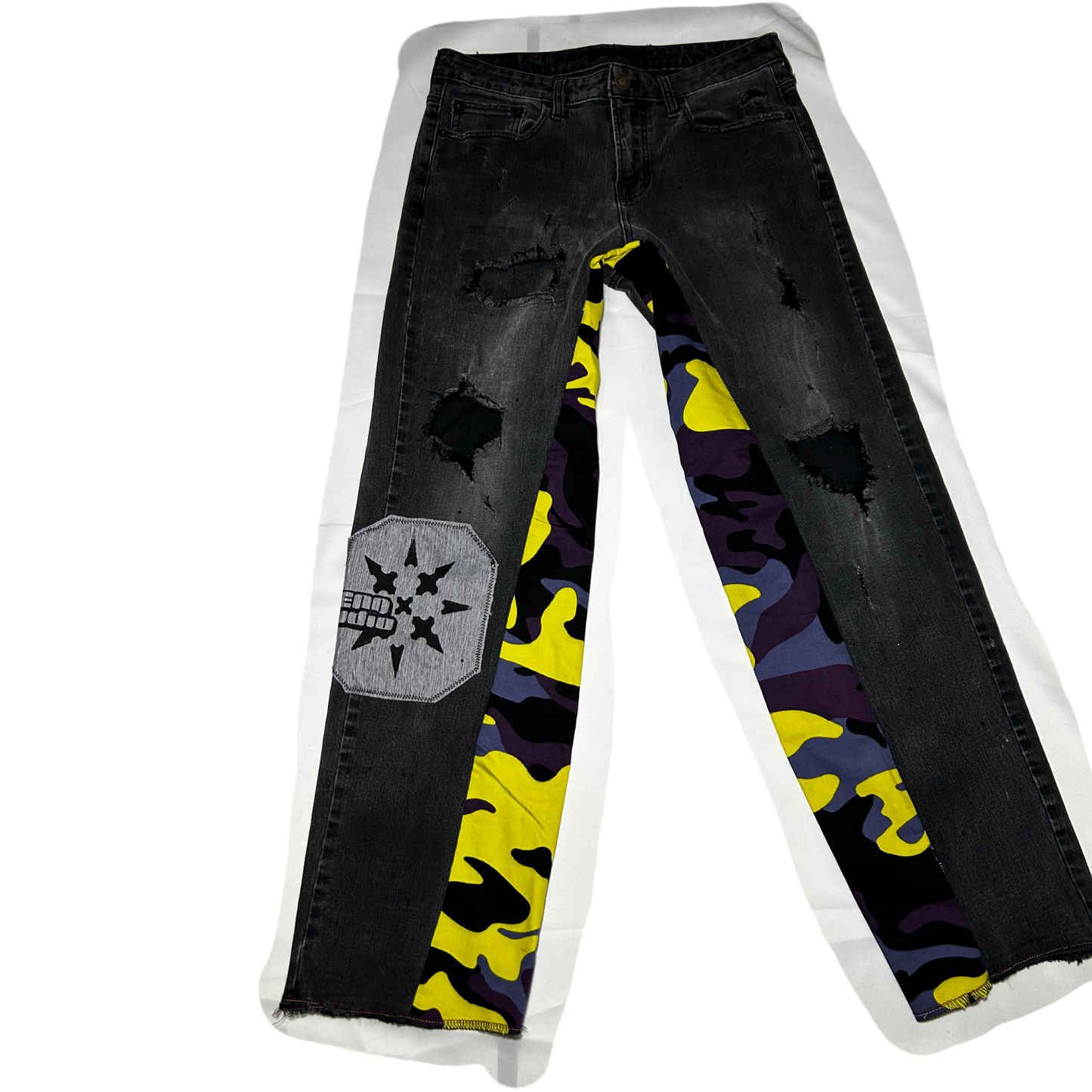 Yellow/ Purple Camo (Puente) Custom Denim