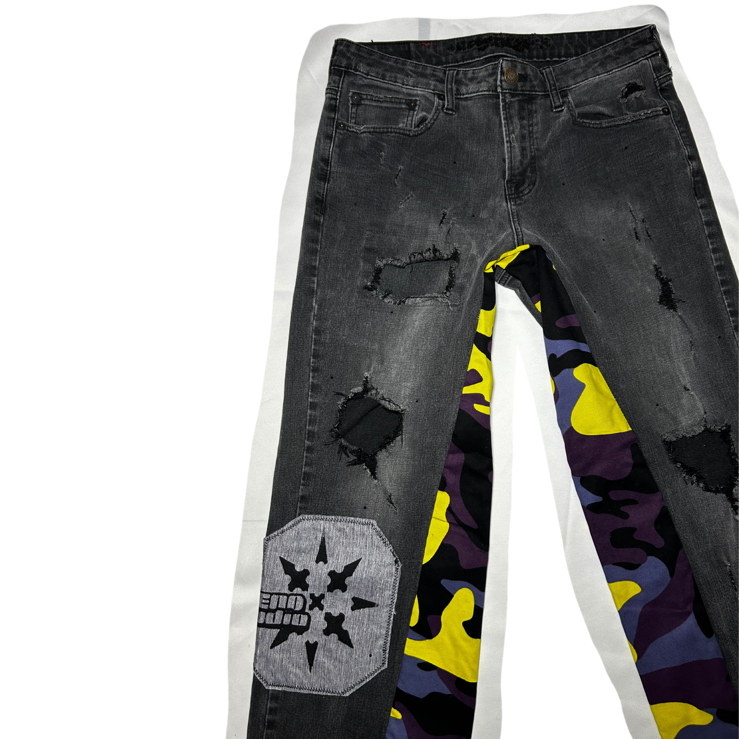 Yellow/ Purple Camo (Puente) Custom Denim