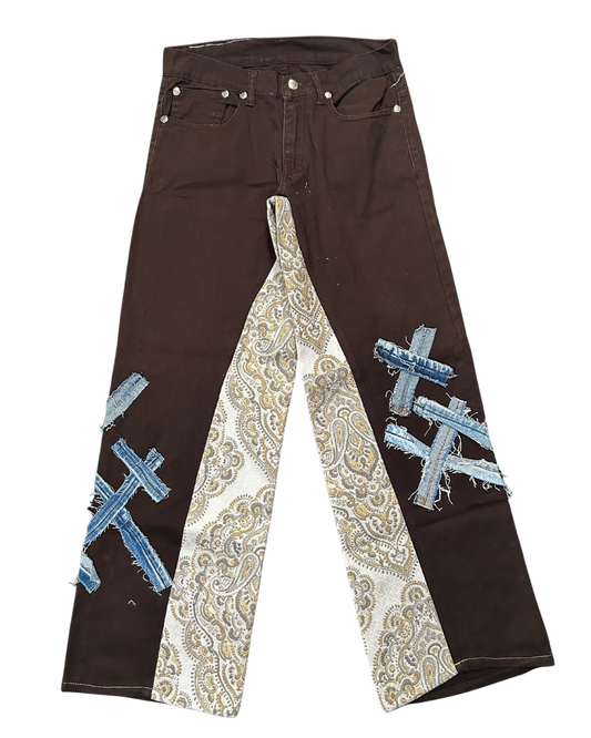 Distressed Fence Baggy Pants 1de1
