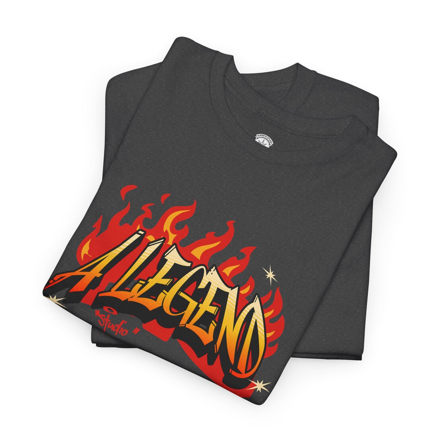 Flaming "Alegend" Tag