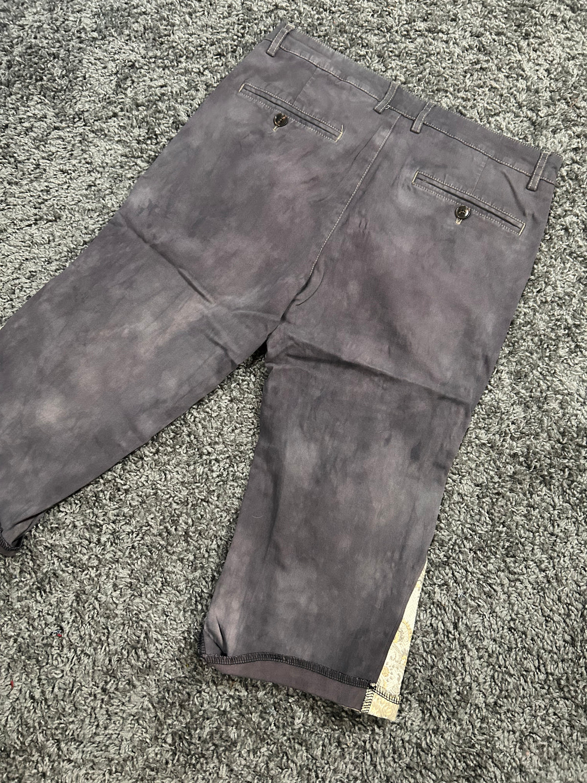 Upcycled Cross Gaucho 3/4 Jorts – Washed Charcoal