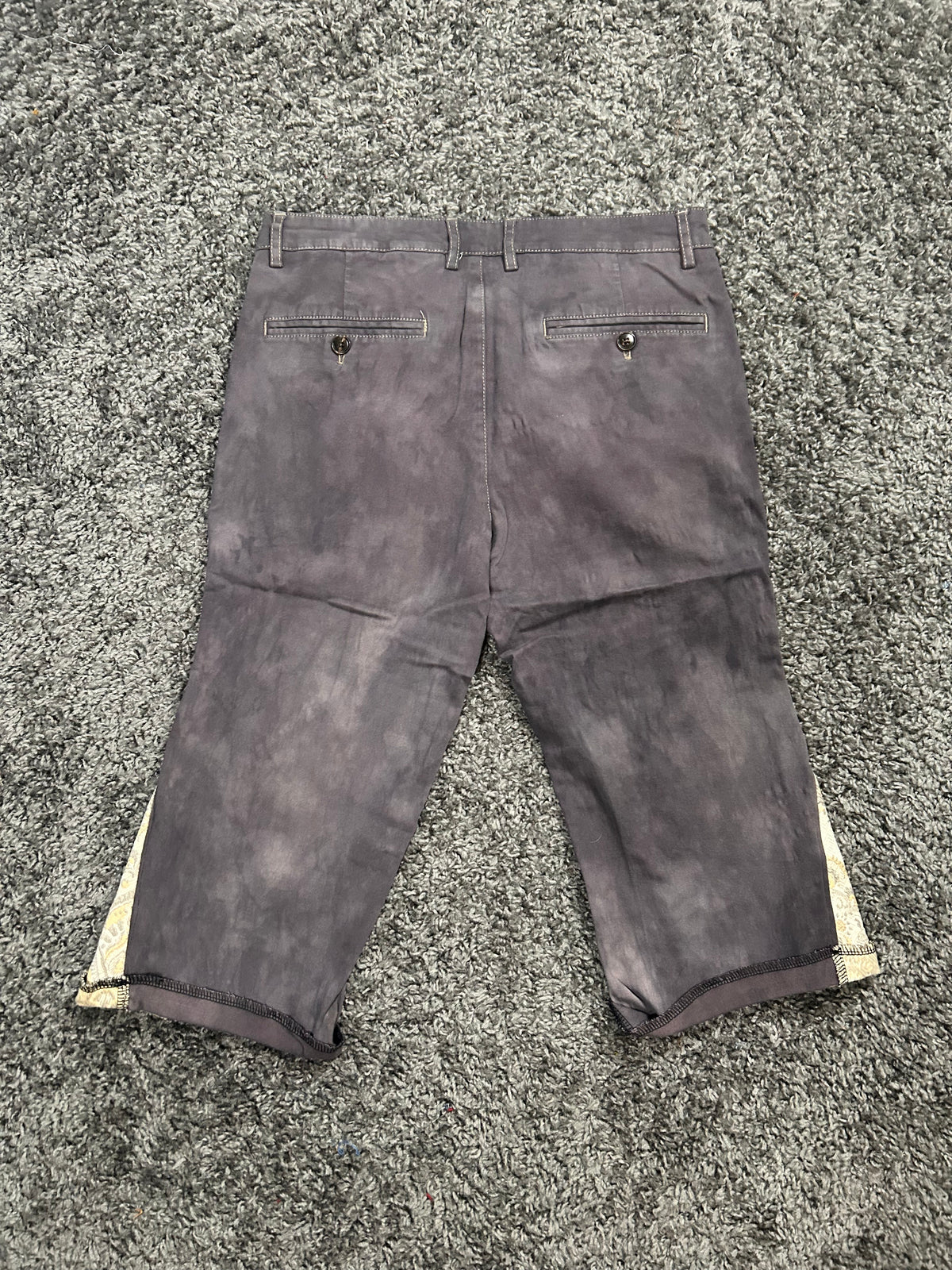 Upcycled Cross Gaucho 3/4 Jorts – Washed Charcoal