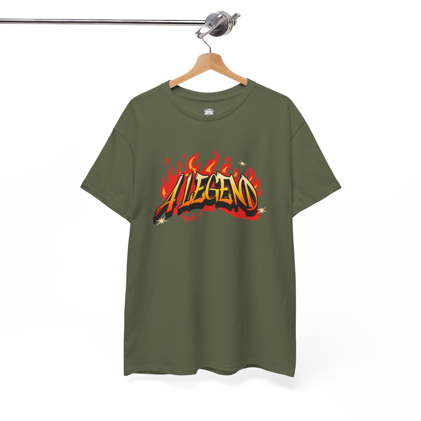 Flaming "Alegend" Tag