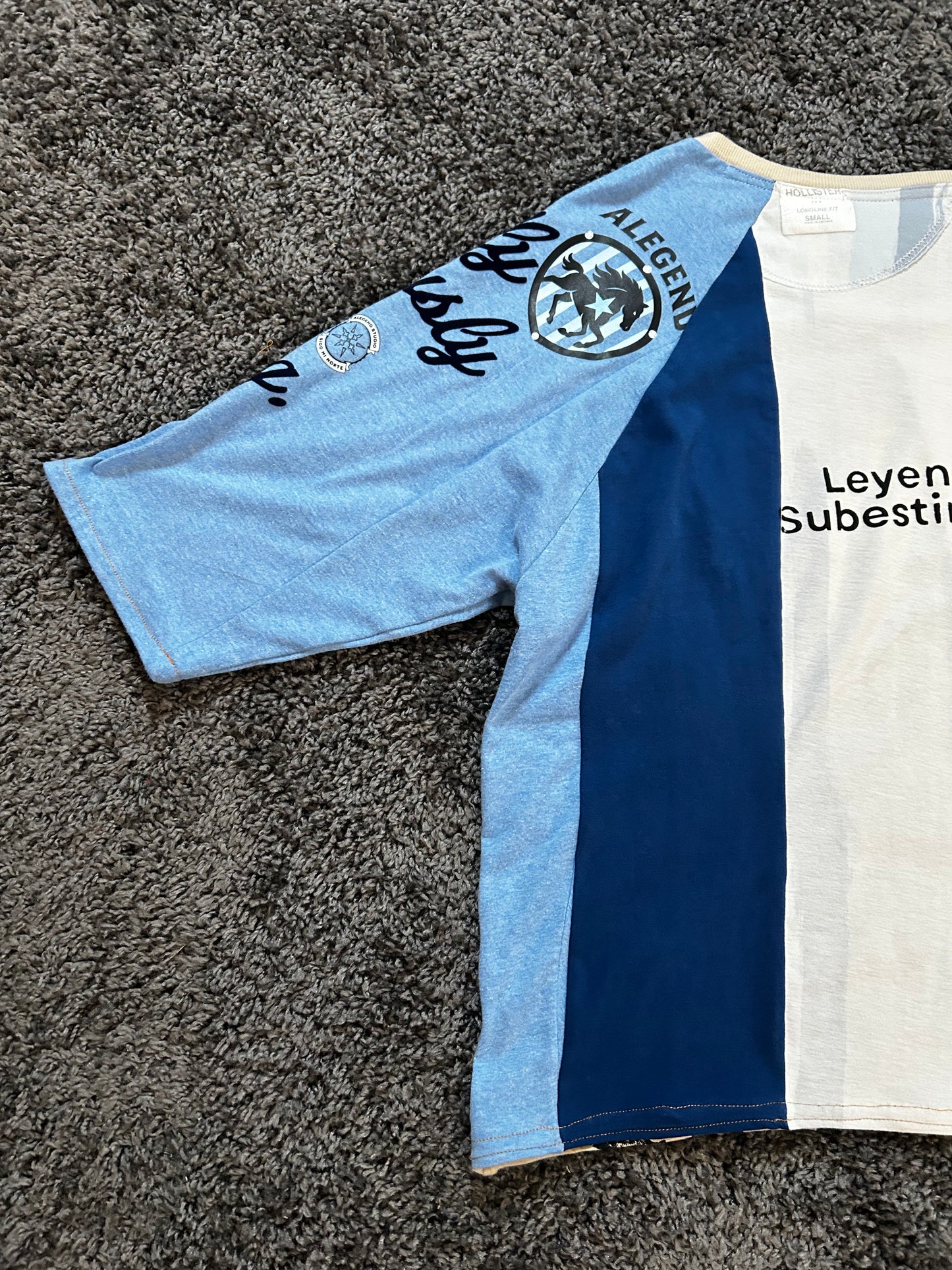 Upcycled Custom Pattern Raglan T Shirt