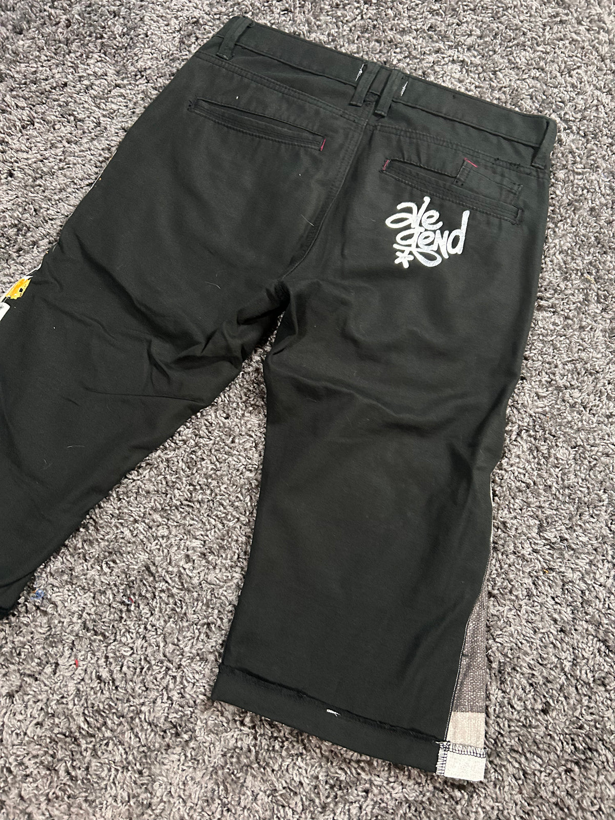 Vejigante Upcycled Gaucho 3/4 Jorts – Black