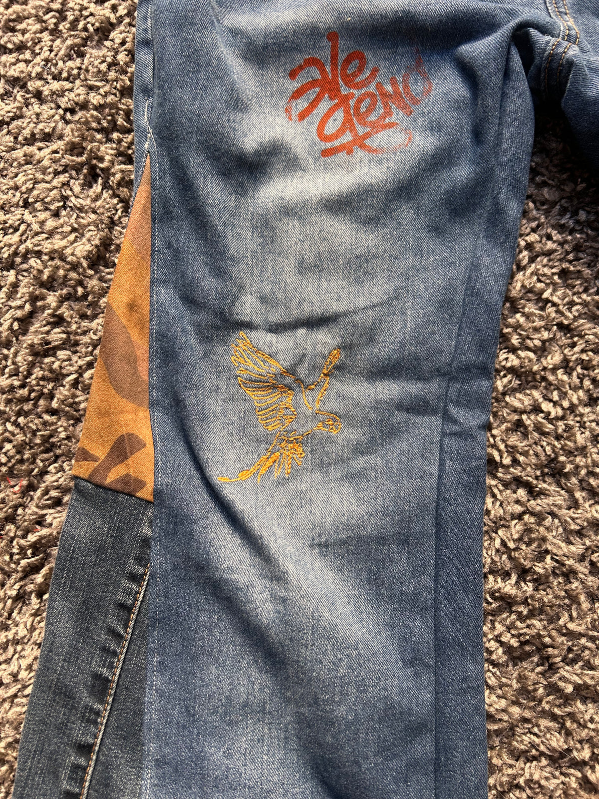 Reconstructed Old Navy Patchwork Jeans | Graffiti edition