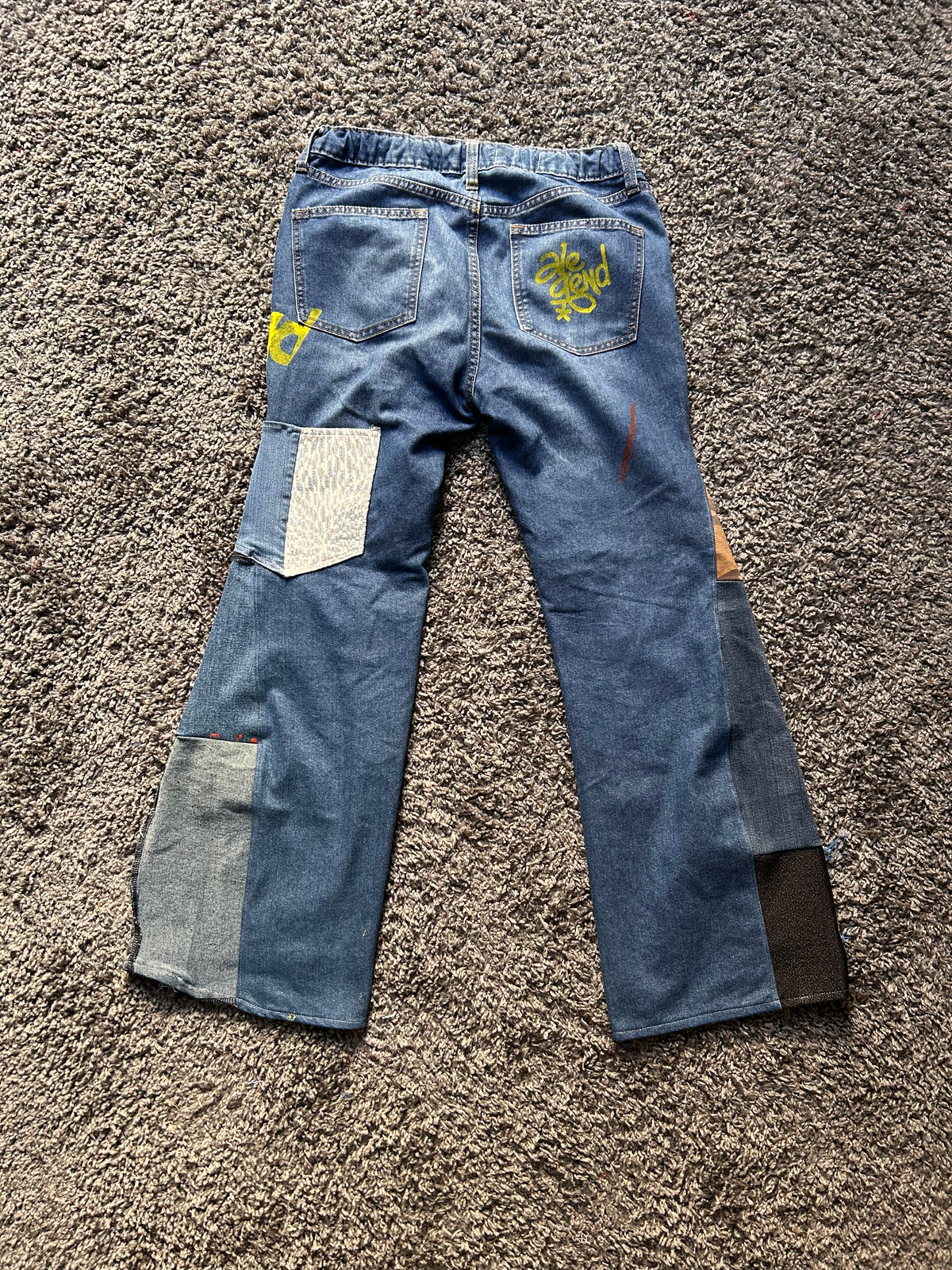 Reconstructed Old Navy Patchwork Jeans | Graffiti edition