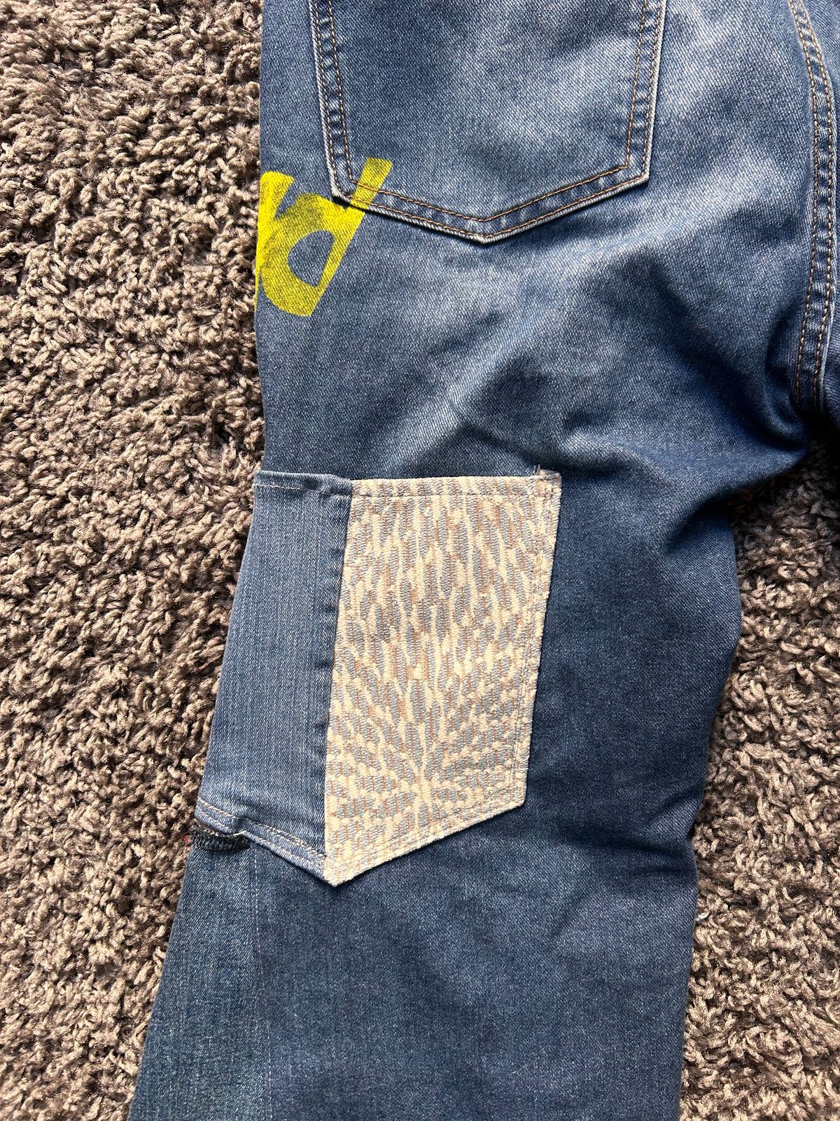 Reconstructed Old Navy Patchwork Jeans | Graffiti edition