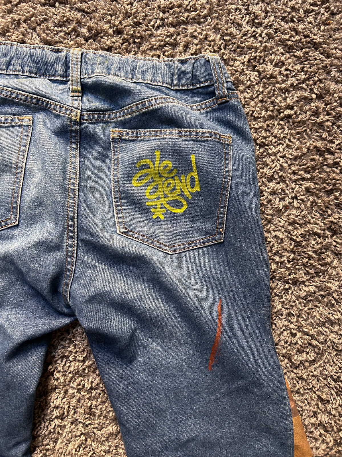 Reconstructed Old Navy Patchwork Jeans | Graffiti edition