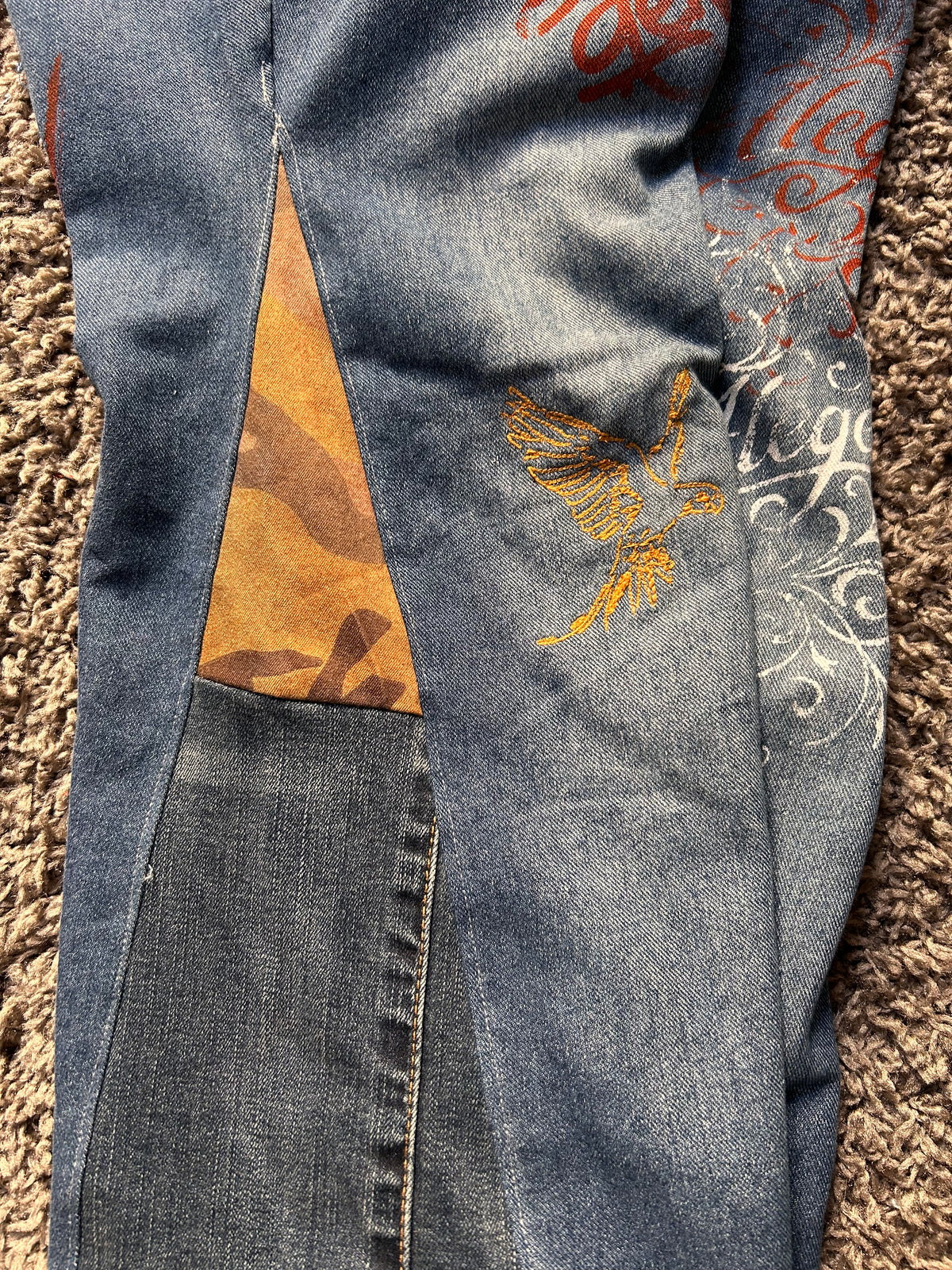 Reconstructed Old Navy Patchwork Jeans | Graffiti edition