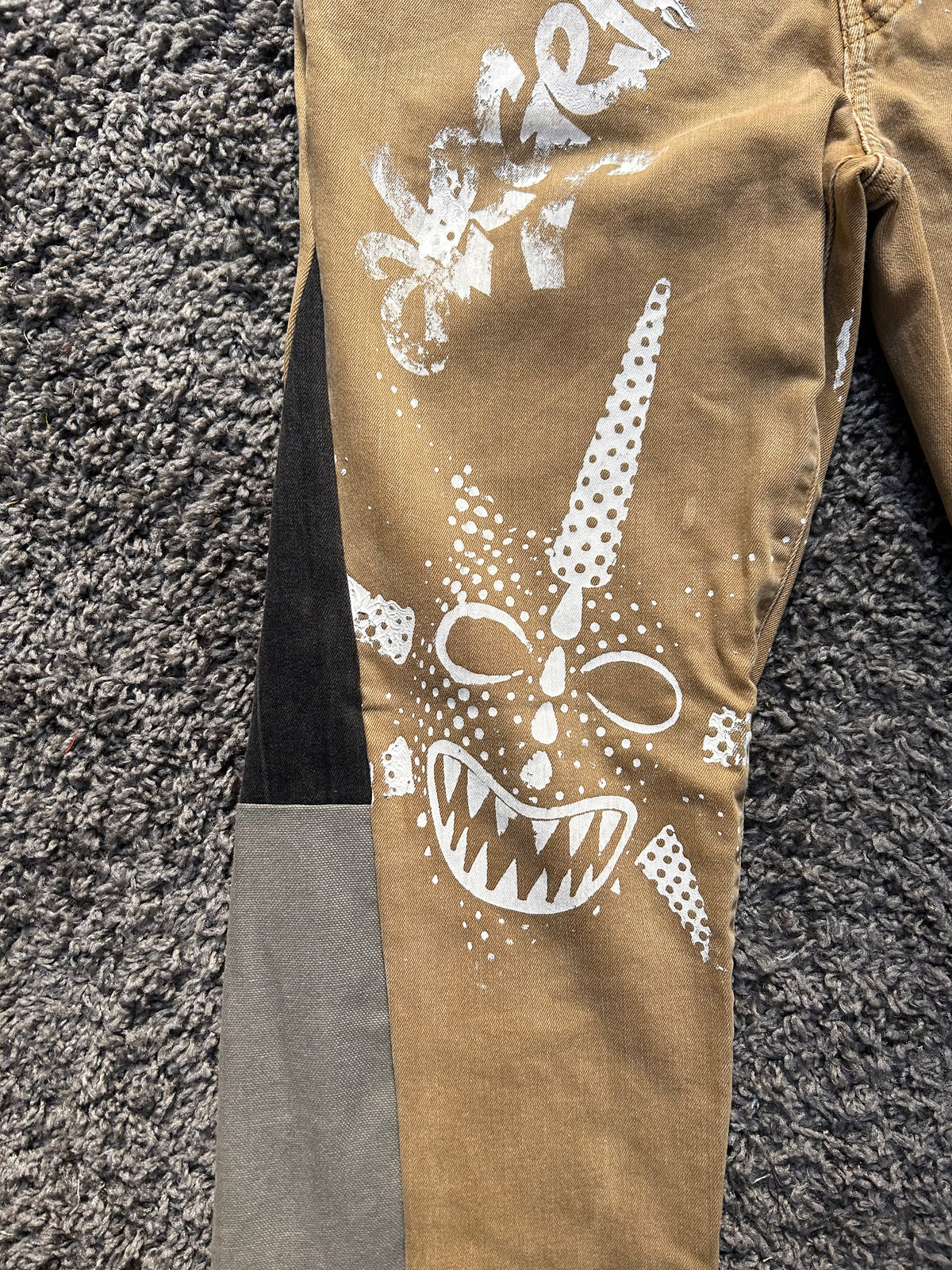 Patchwork Screenprint khakis