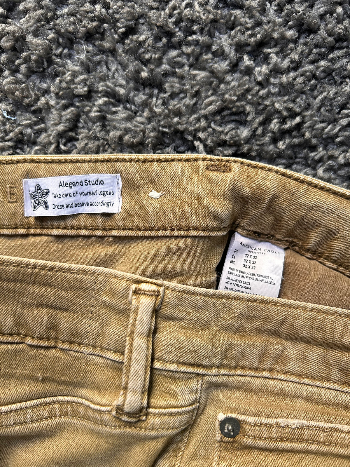 Patchwork Screenprint khakis