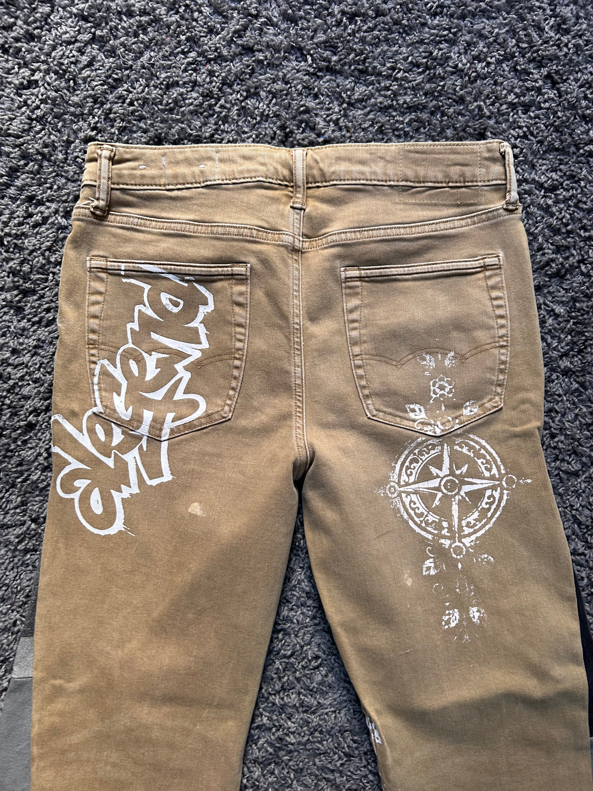 Patchwork Screenprint khakis