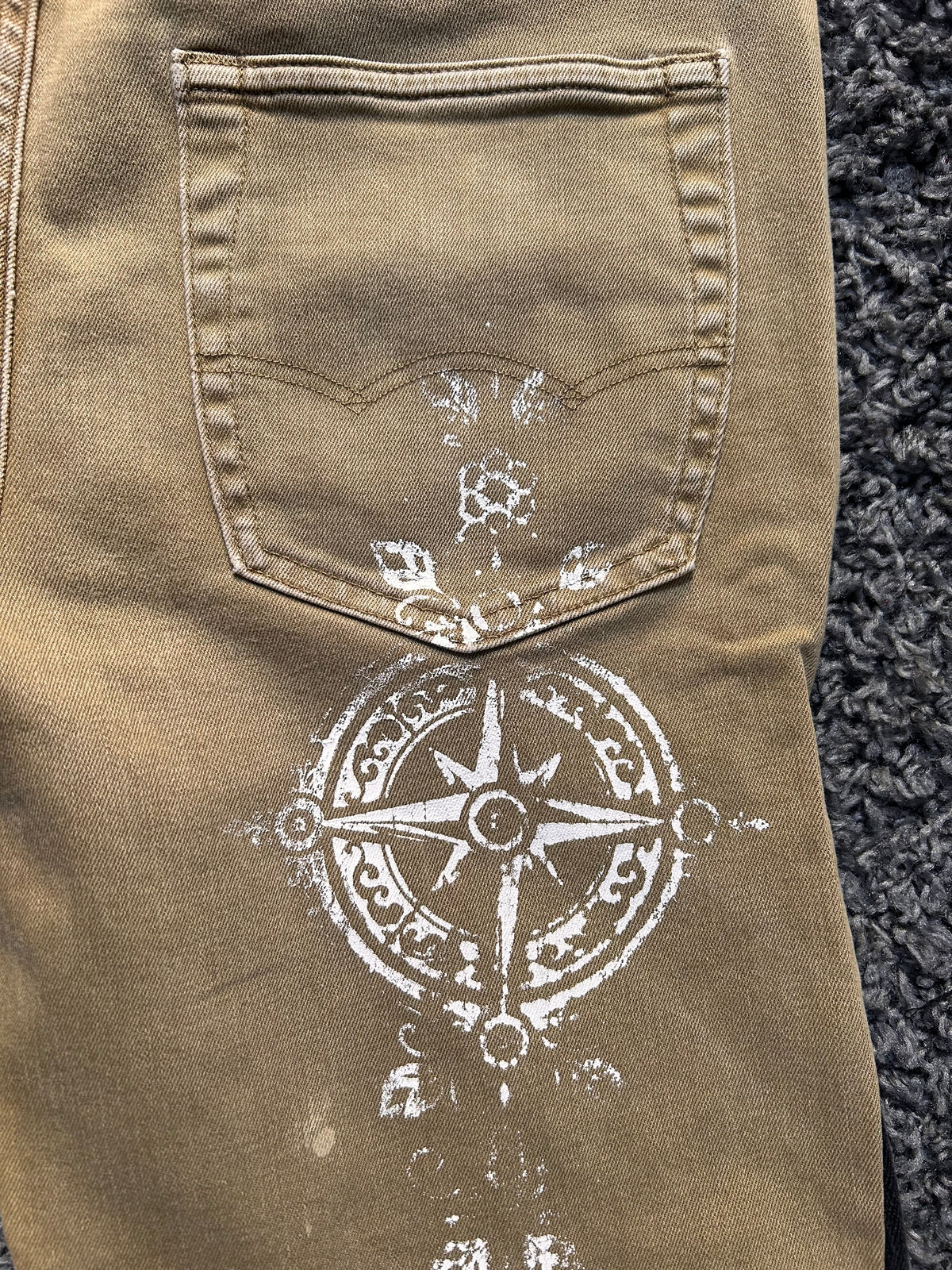 Patchwork Screenprint khakis