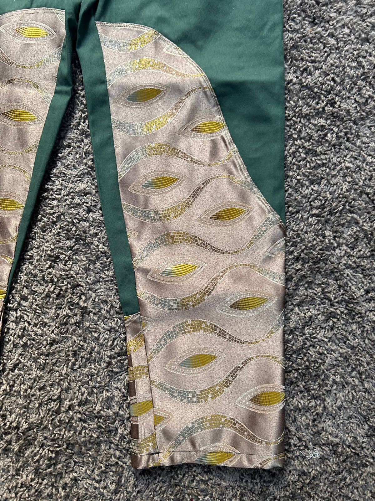 Emerald Green Reconstructed Denim