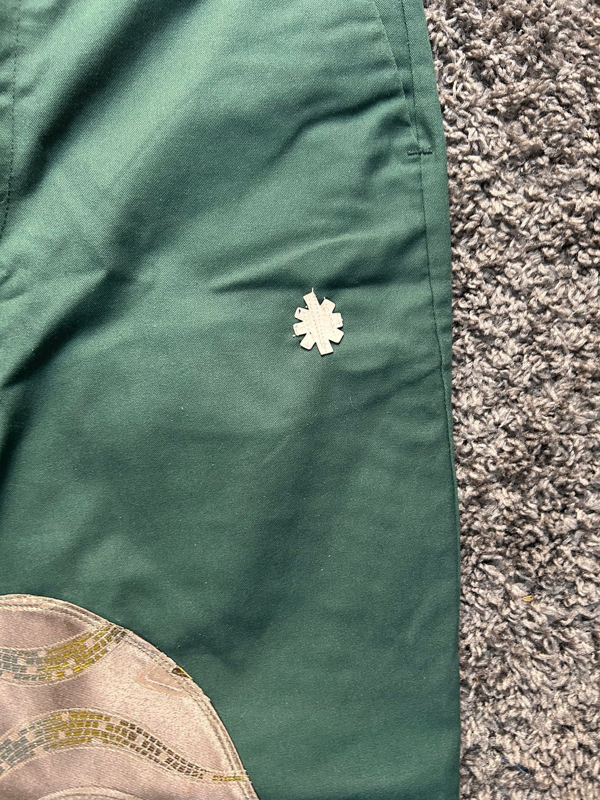 Emerald Green Reconstructed Denim