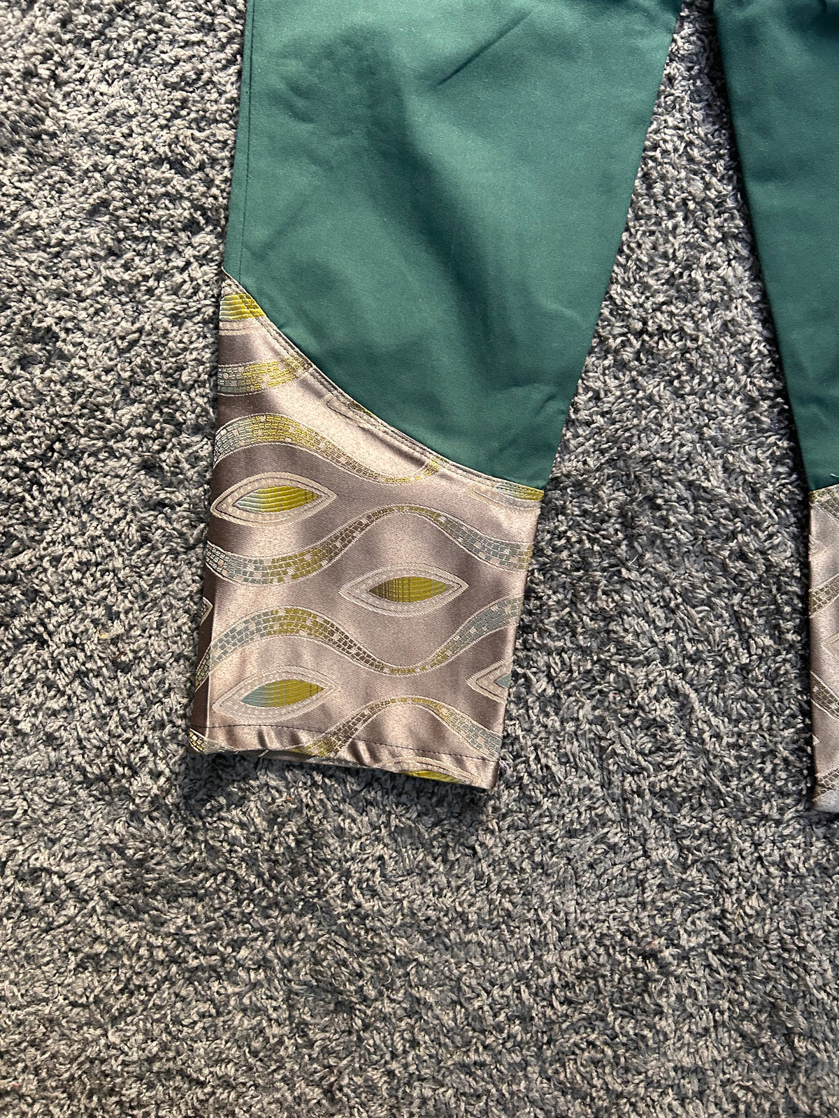 Emerald Green Reconstructed Denim