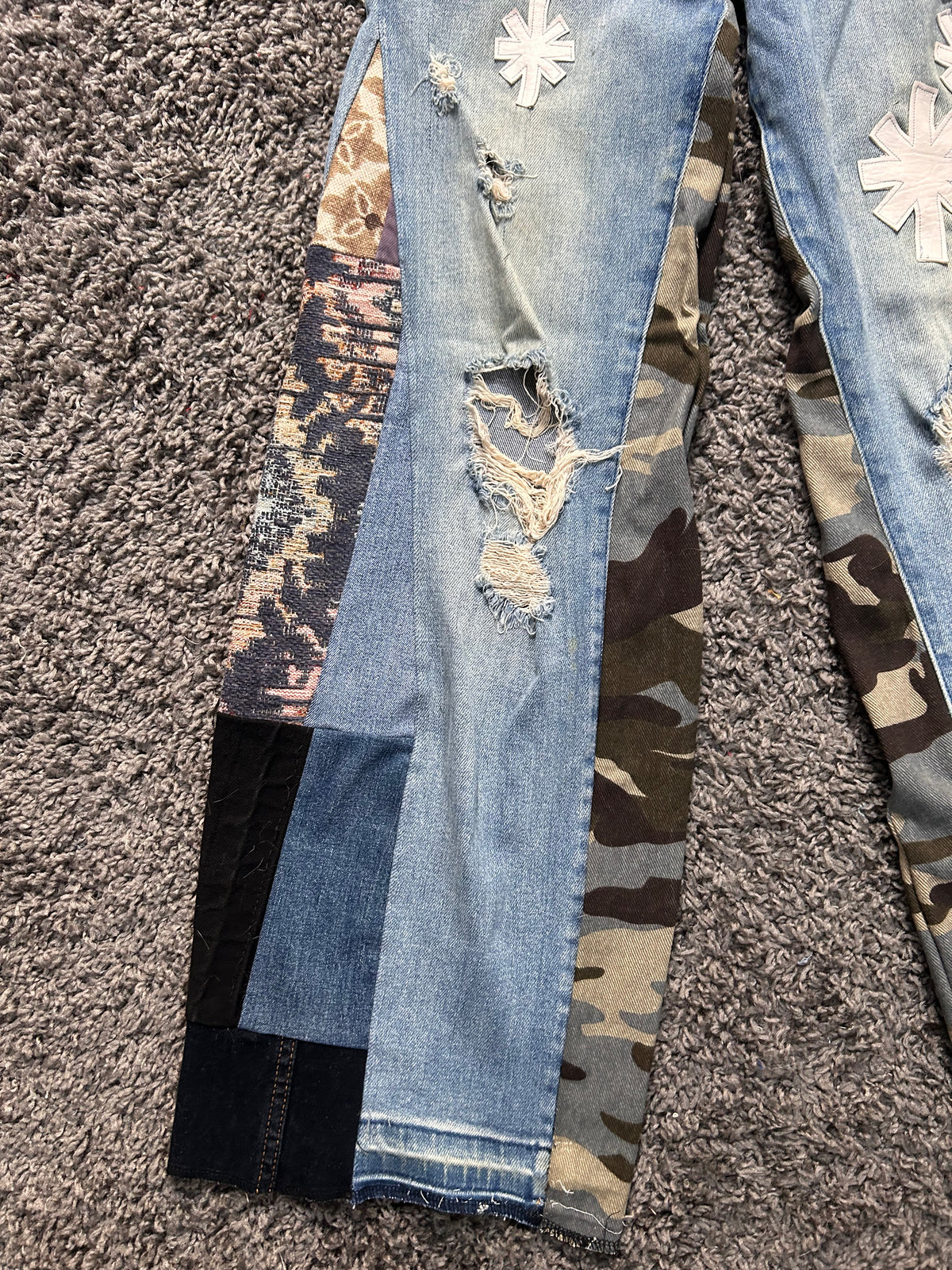 Upcycled Reconstructed Patchwork Denim