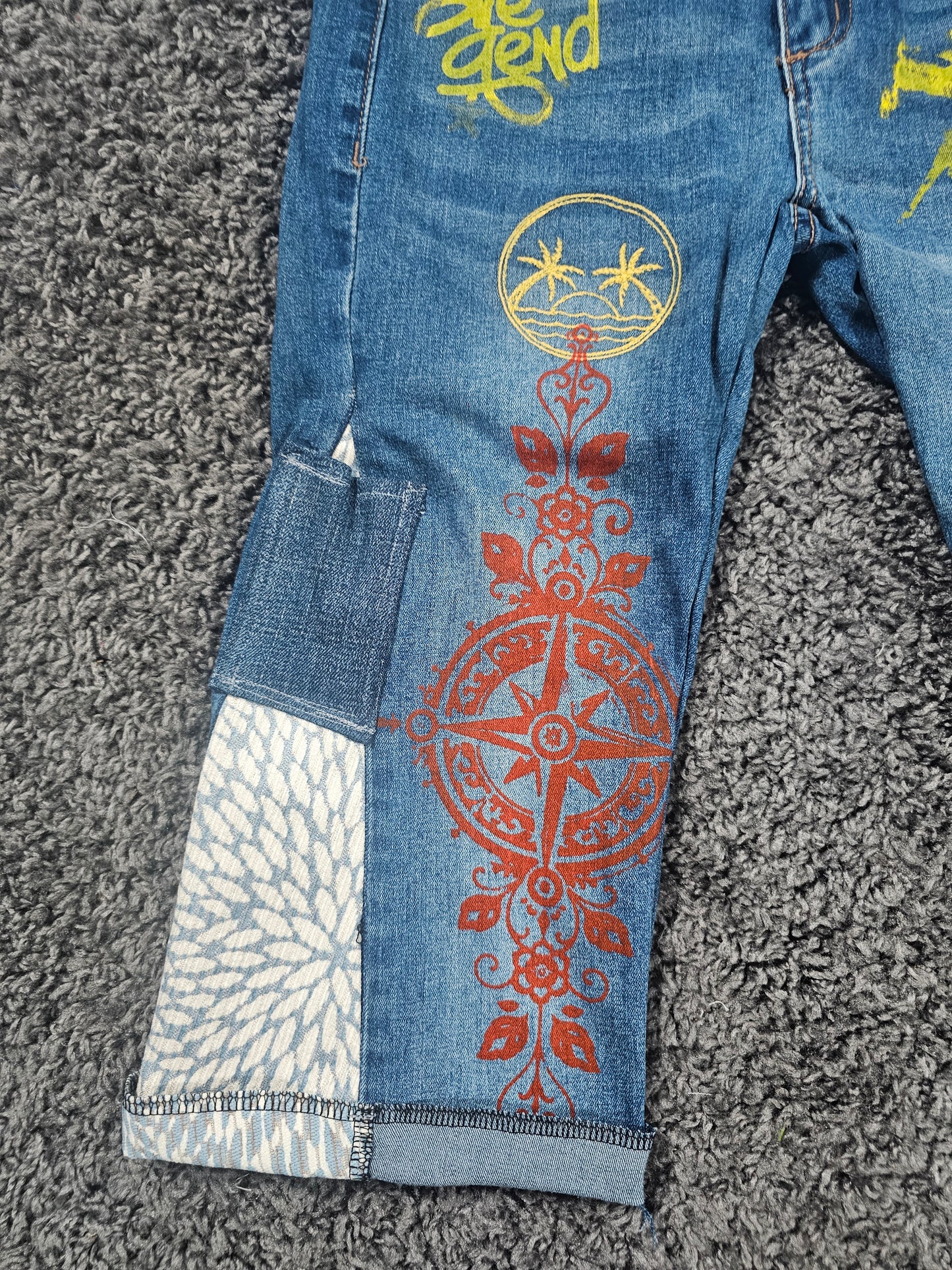Wayfinder Upcycled Gaucho Jeans 3/4