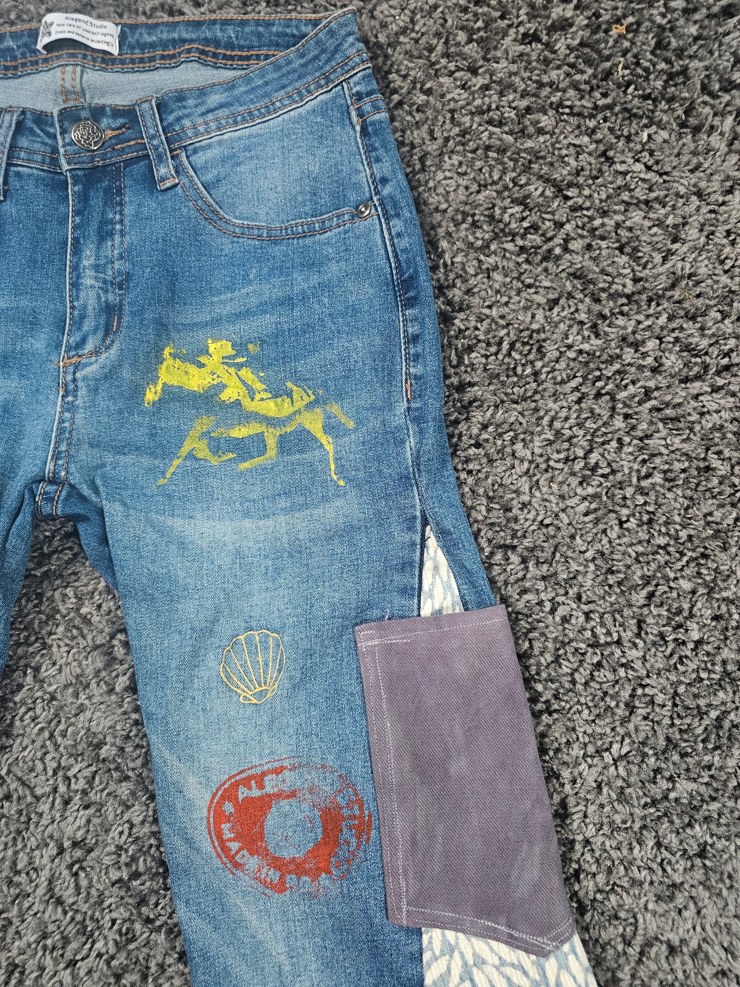 Wayfinder Upcycled Gaucho Jeans 3/4