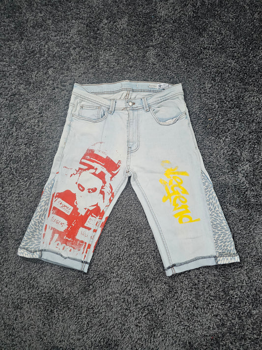 Wrong Turn Upcycled Gaucho 3/4 Jeans