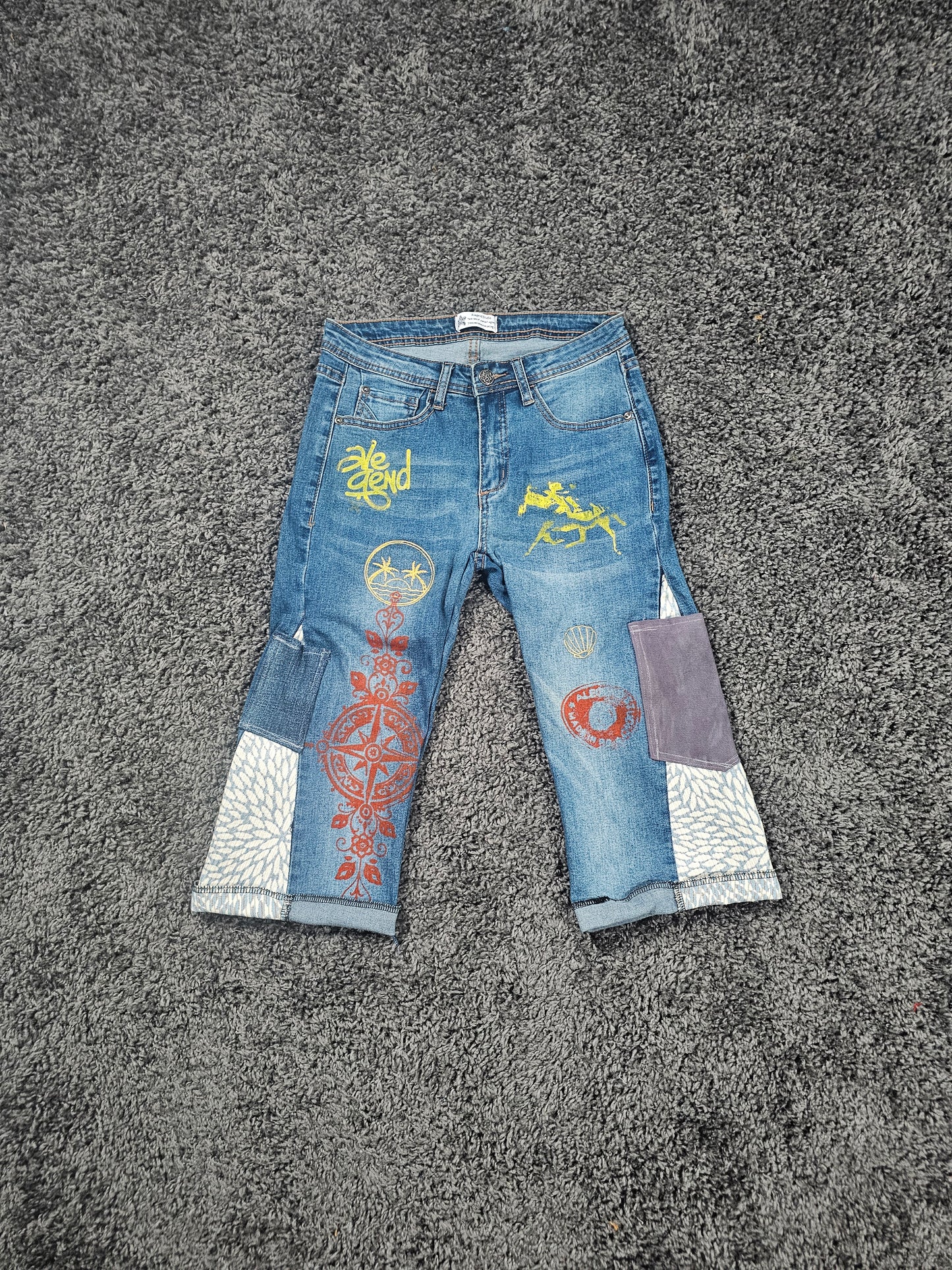 Wayfinder Upcycled Gaucho Jeans 3/4